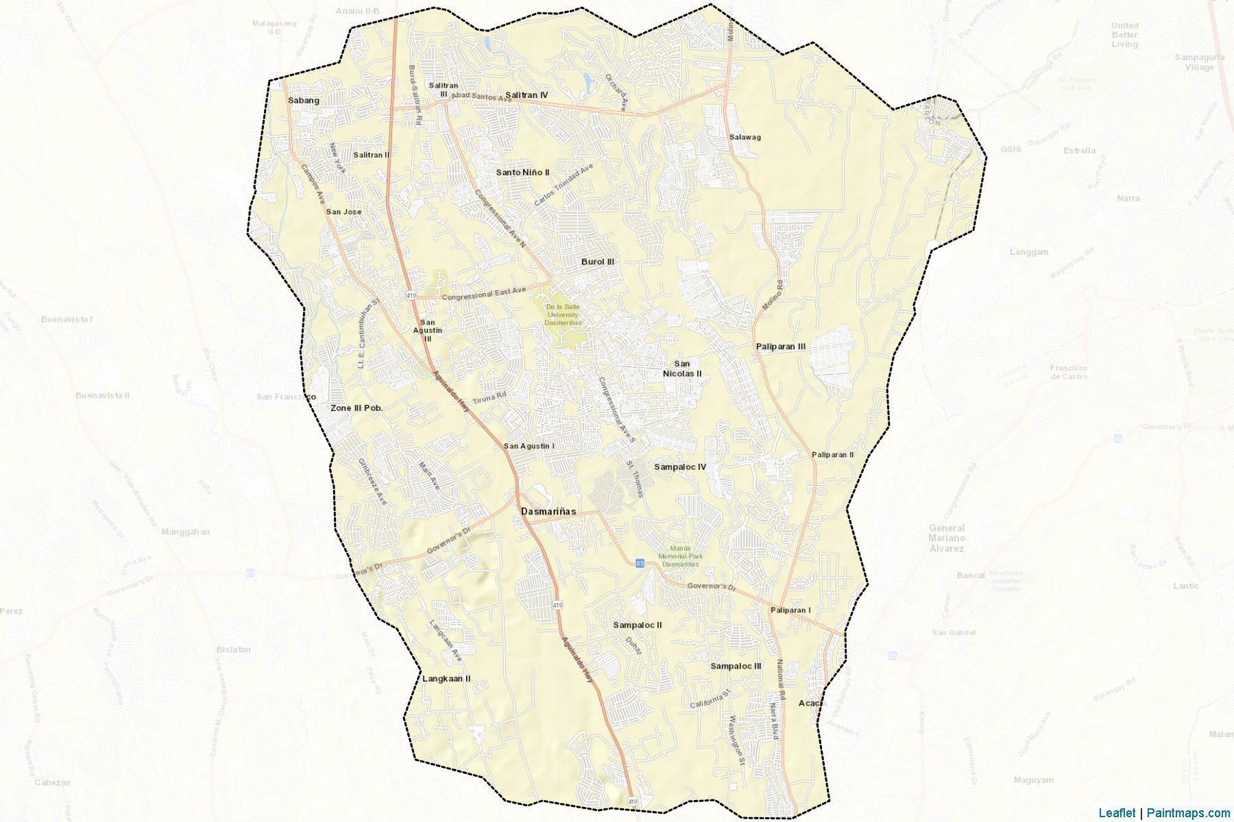 Muestras de recorte de mapas Dasmarinas (Cavite)-2