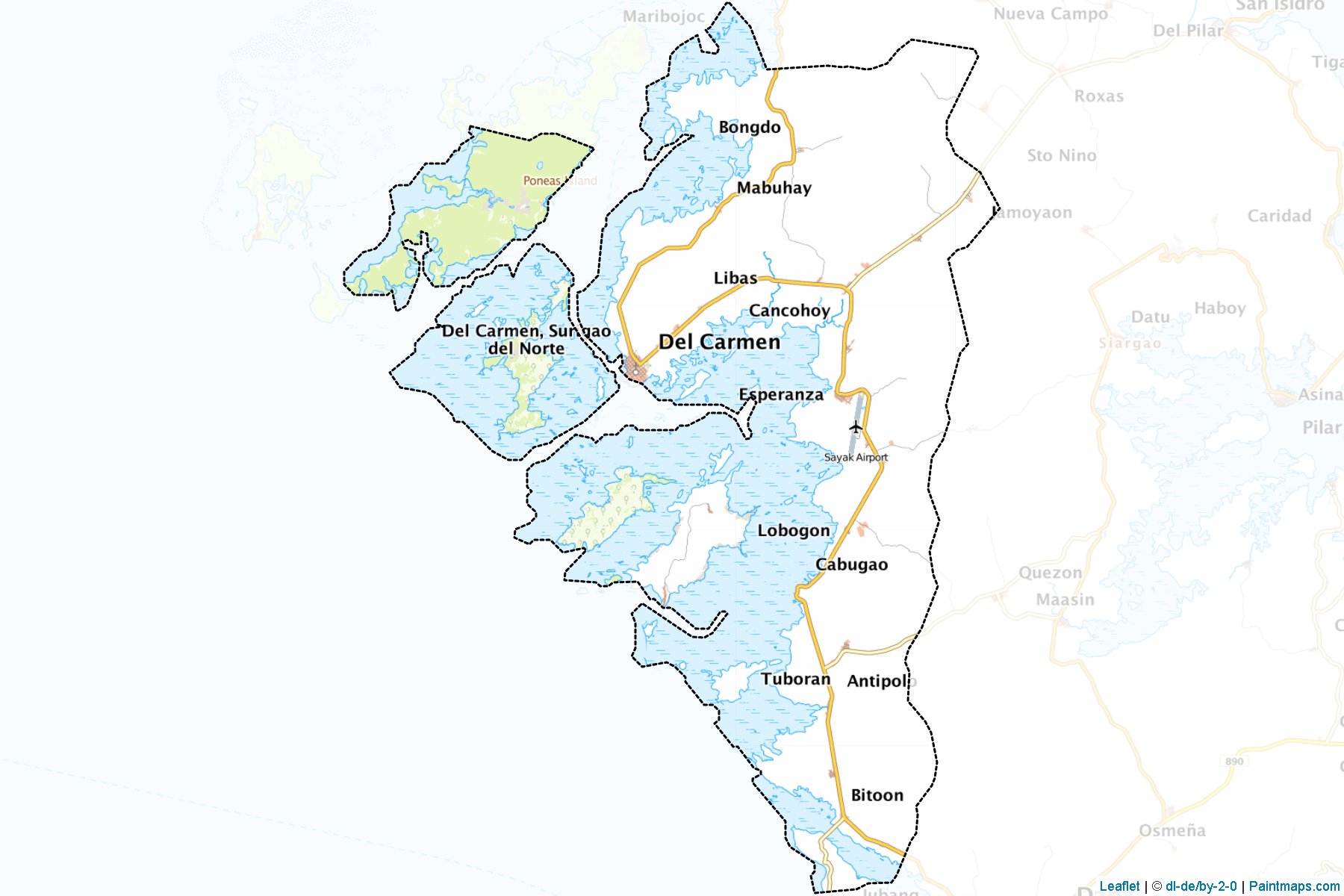 Del Carmen (Surigao del Norte) Map Cropping Samples-1