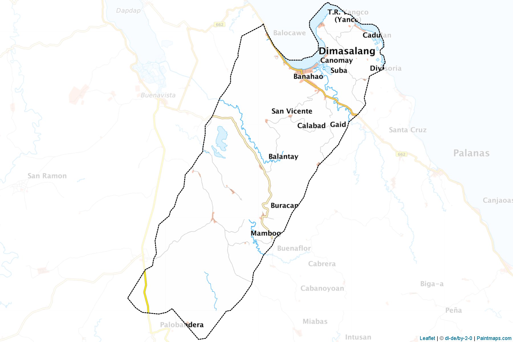 Muestras de recorte de mapas Dimasalang (Masbate)-1