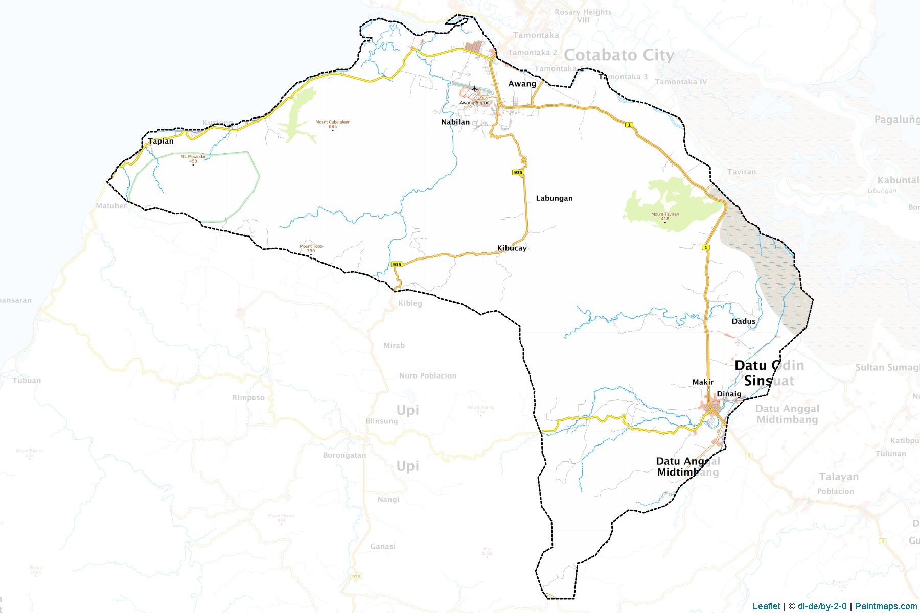 Muestras de recorte de mapas Dinaig (Maguindanao)-1