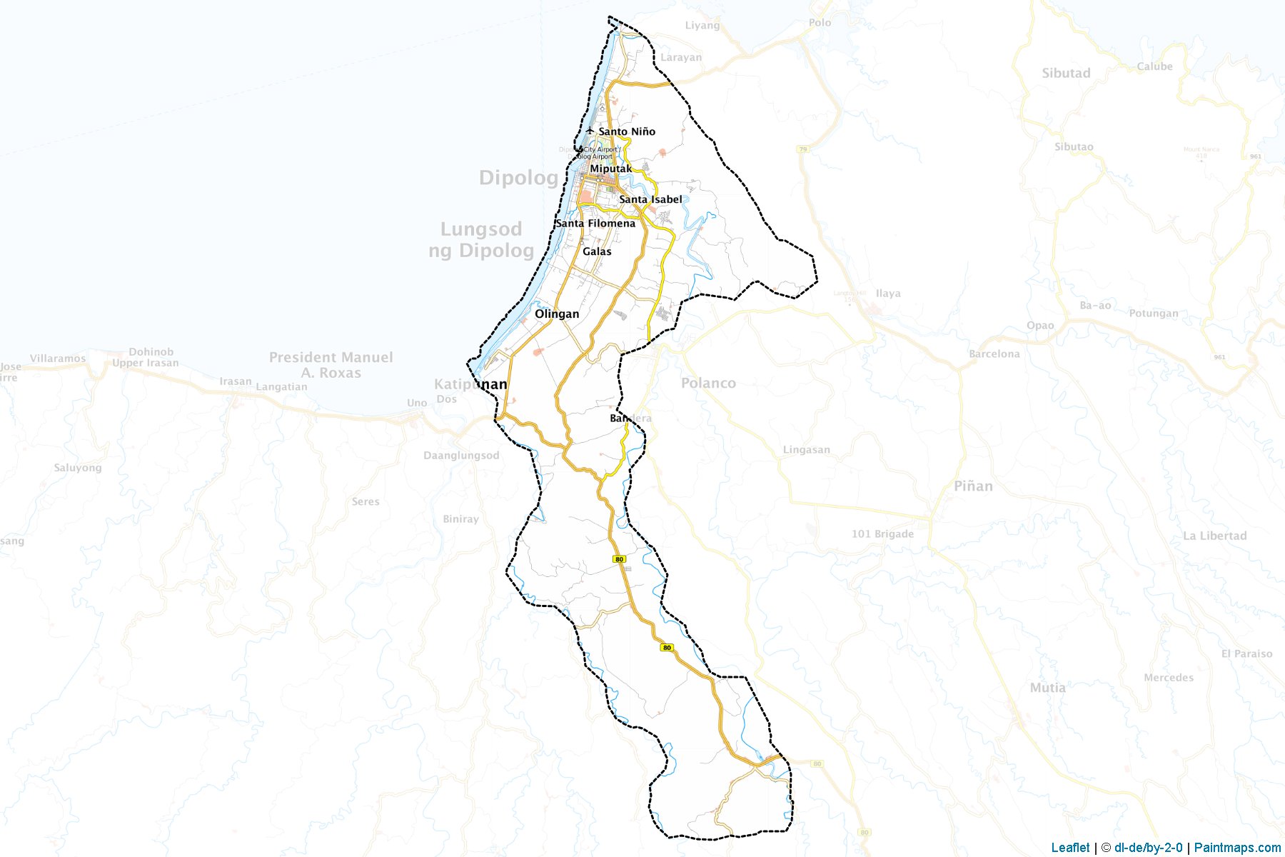 Dipolog City (Zamboanga del Norte) Map Cropping Samples-1