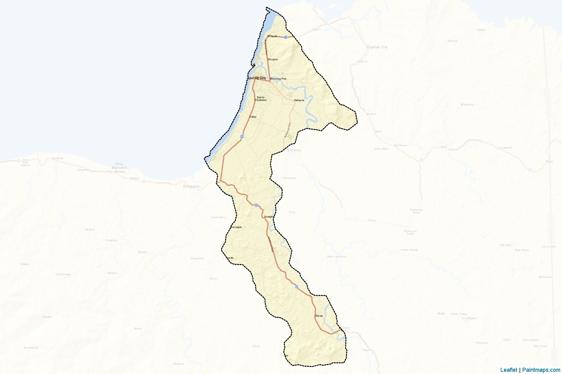 Dipolog City (Zamboanga del Norte) Map Cropping Samples-2