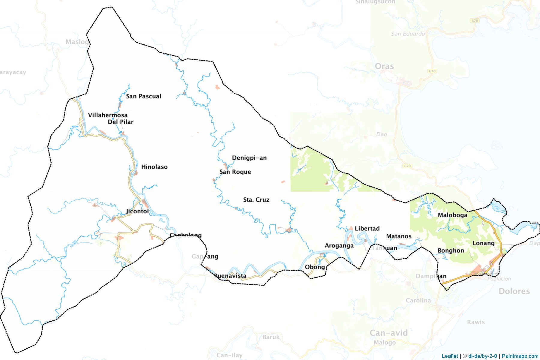 Muestras de recorte de mapas Dolores (Eastern Samar)-1