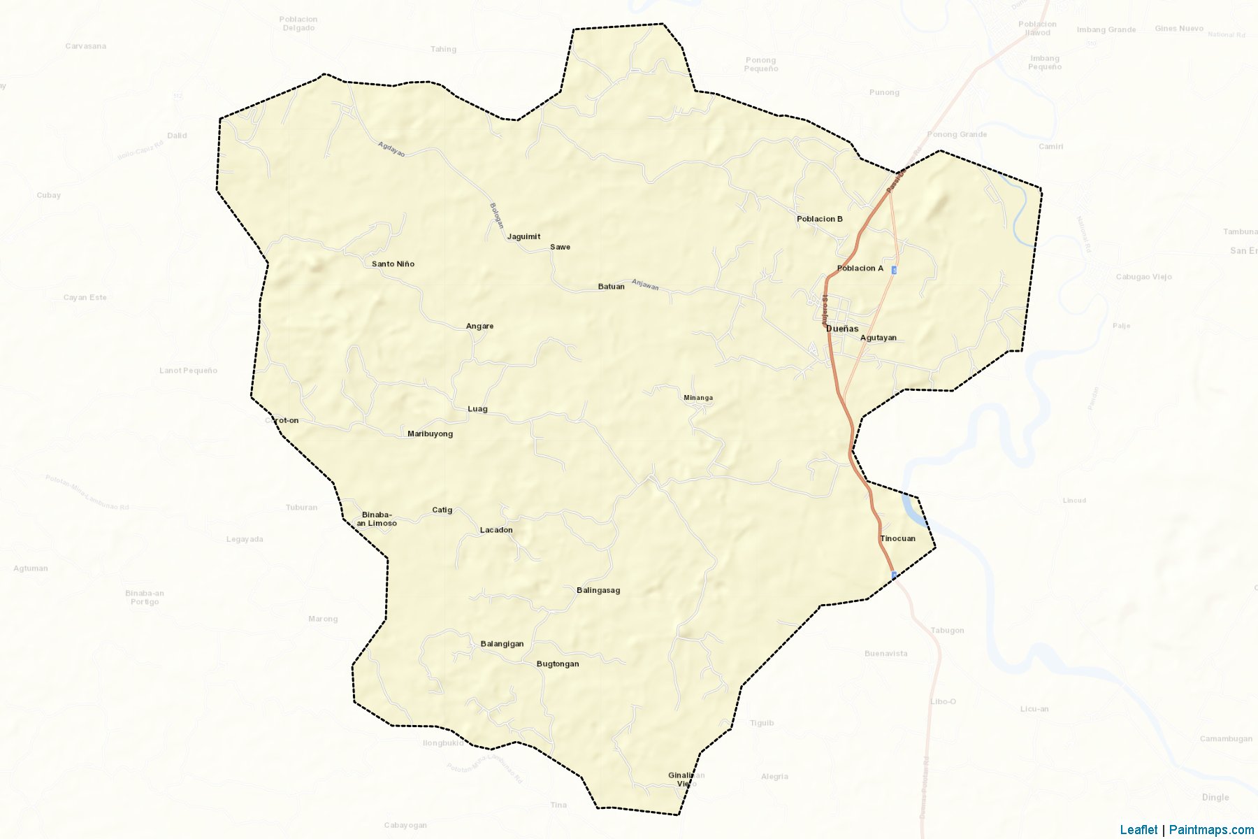 Muestras de recorte de mapas Duenas (Iloilo)-2