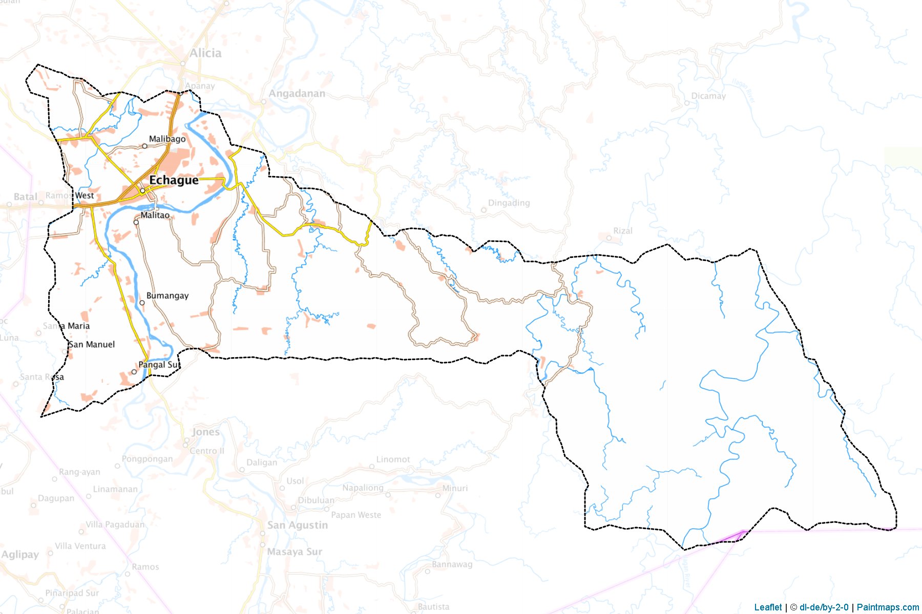 Muestras de recorte de mapas Echague (Isabela)-1