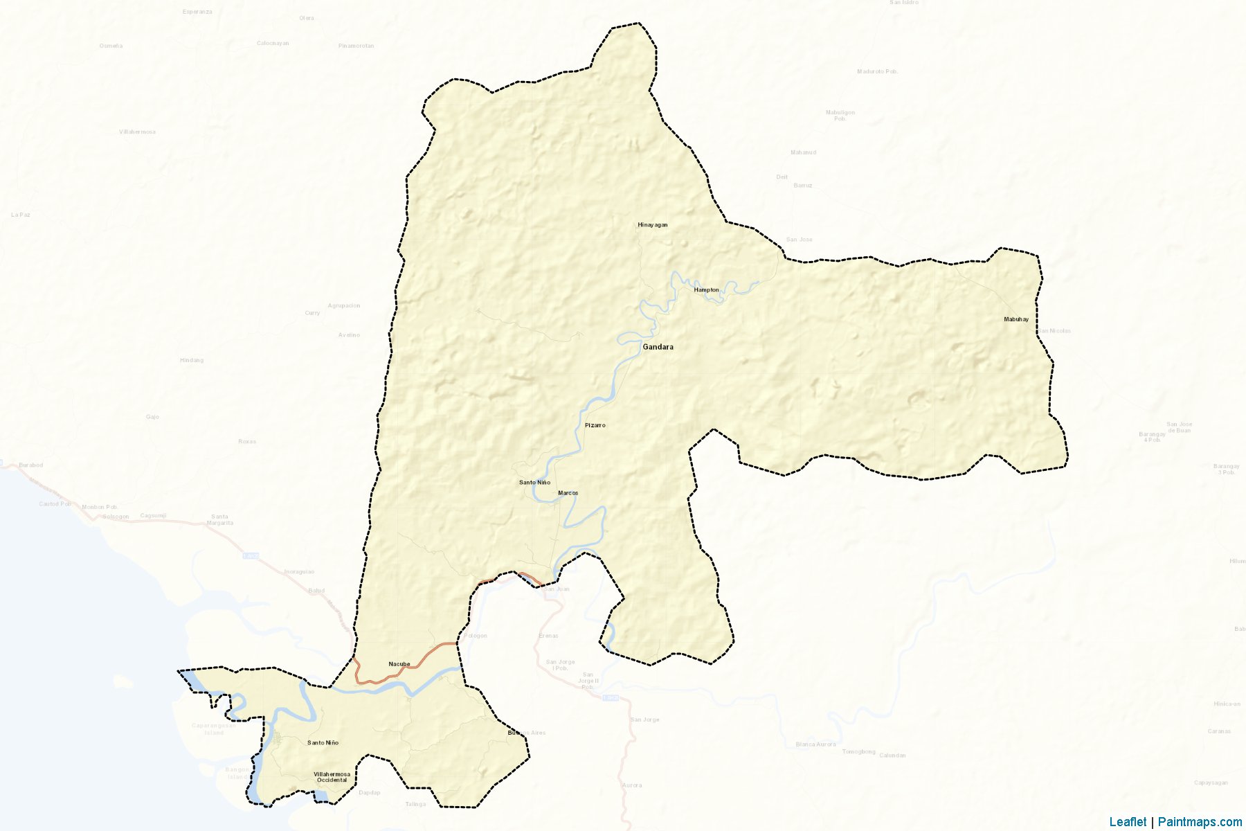 Muestras de recorte de mapas Gandara (Samar)-2