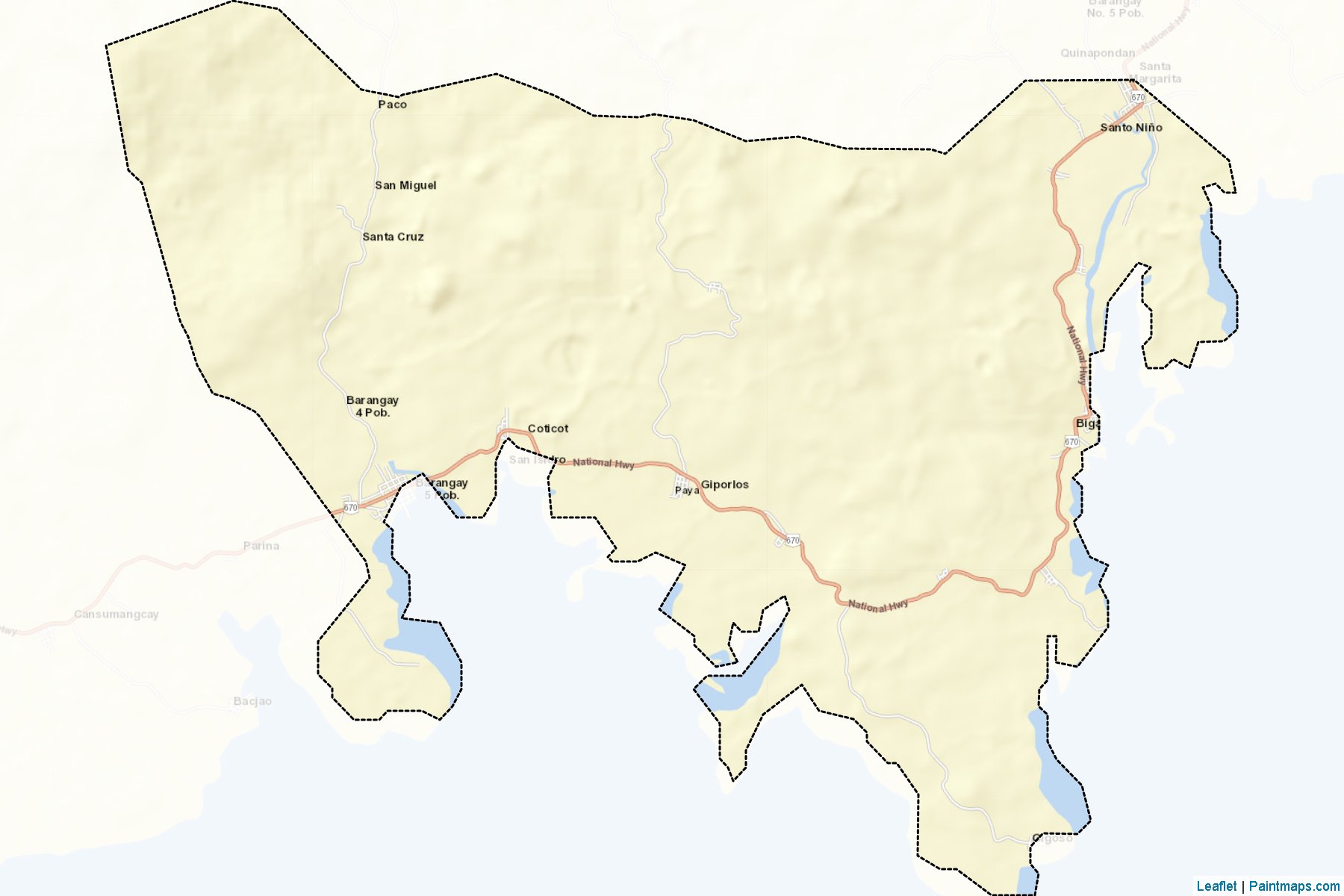 Muestras de recorte de mapas Giporlos (Eastern Samar)-2