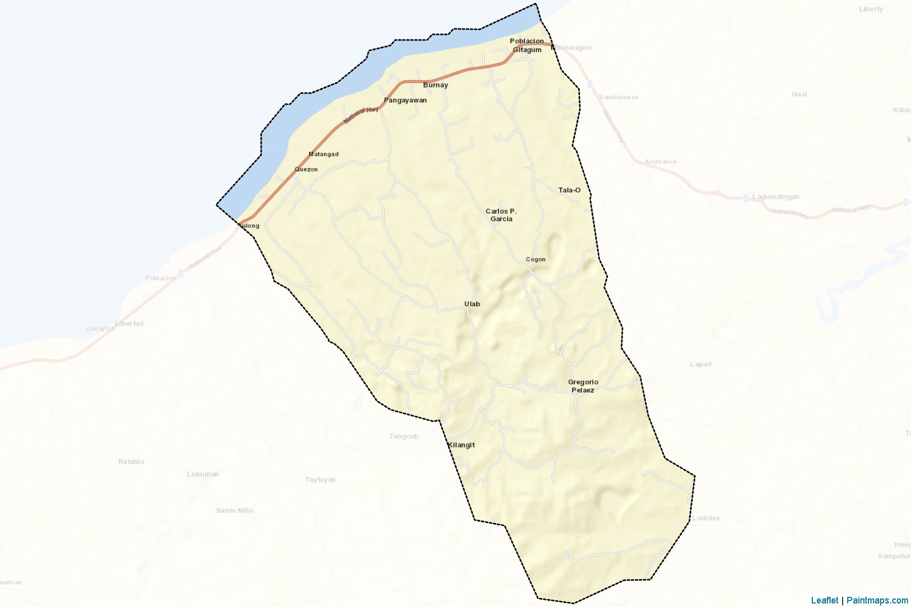 Muestras de recorte de mapas Gitagum (Misamis Oriental)-2