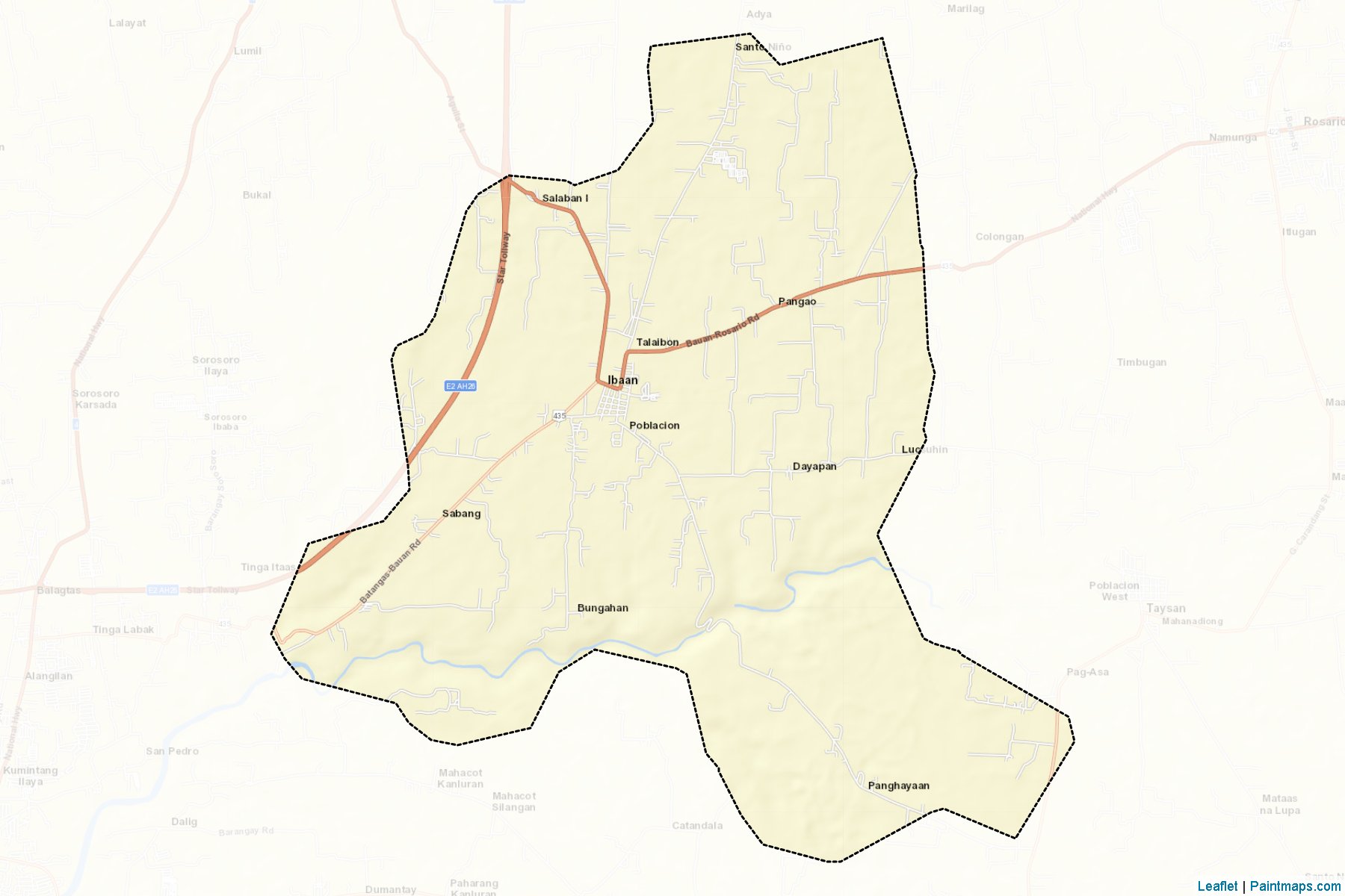 Muestras de recorte de mapas Ibaan (Batangas)-2