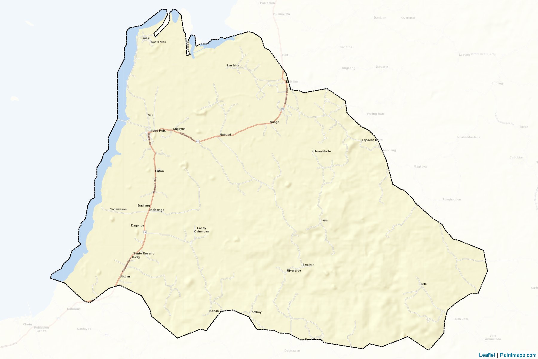 Muestras de recorte de mapas Inabanga (Bohol)-2