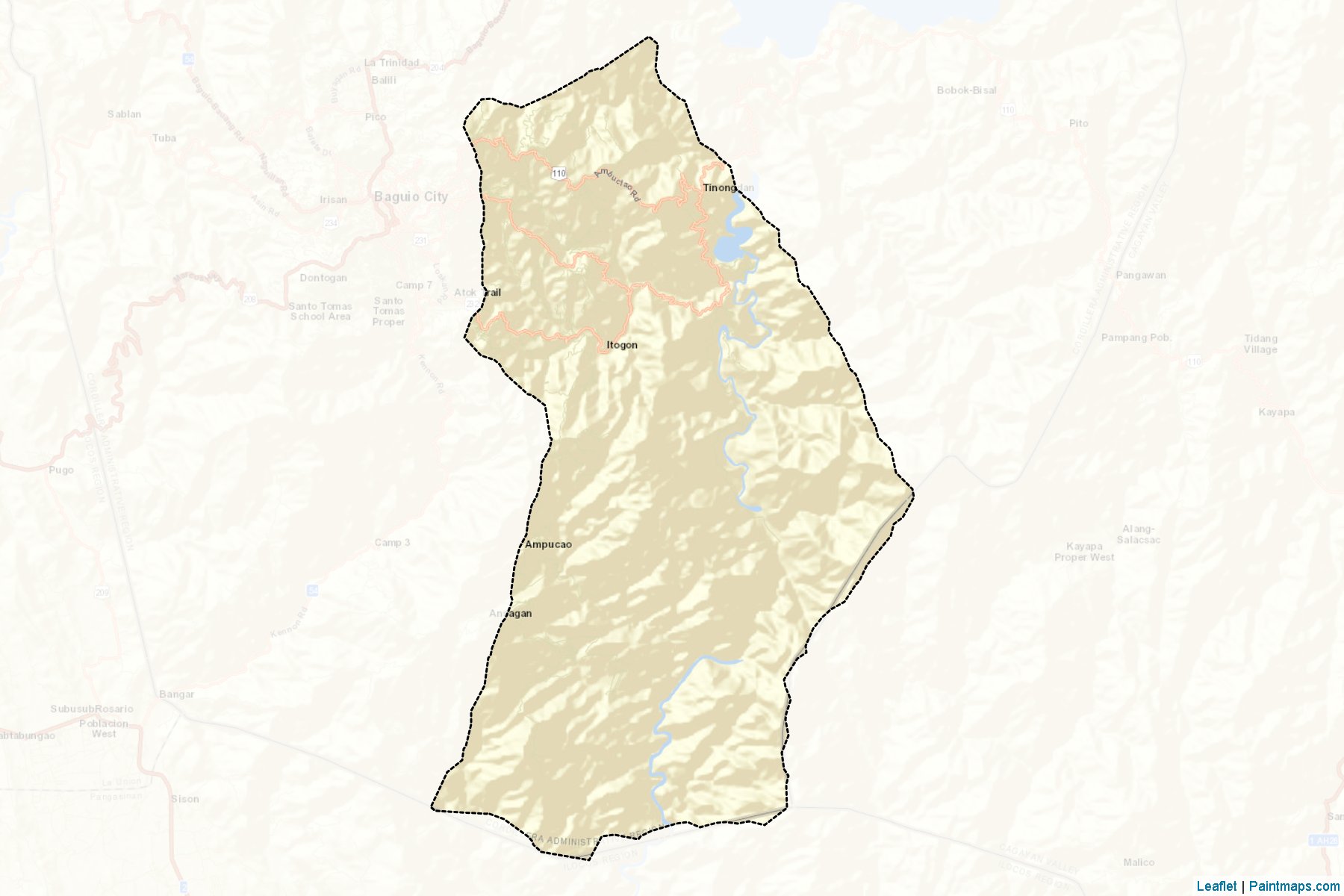 Muestras de recorte de mapas Itogon (Banguet)-2