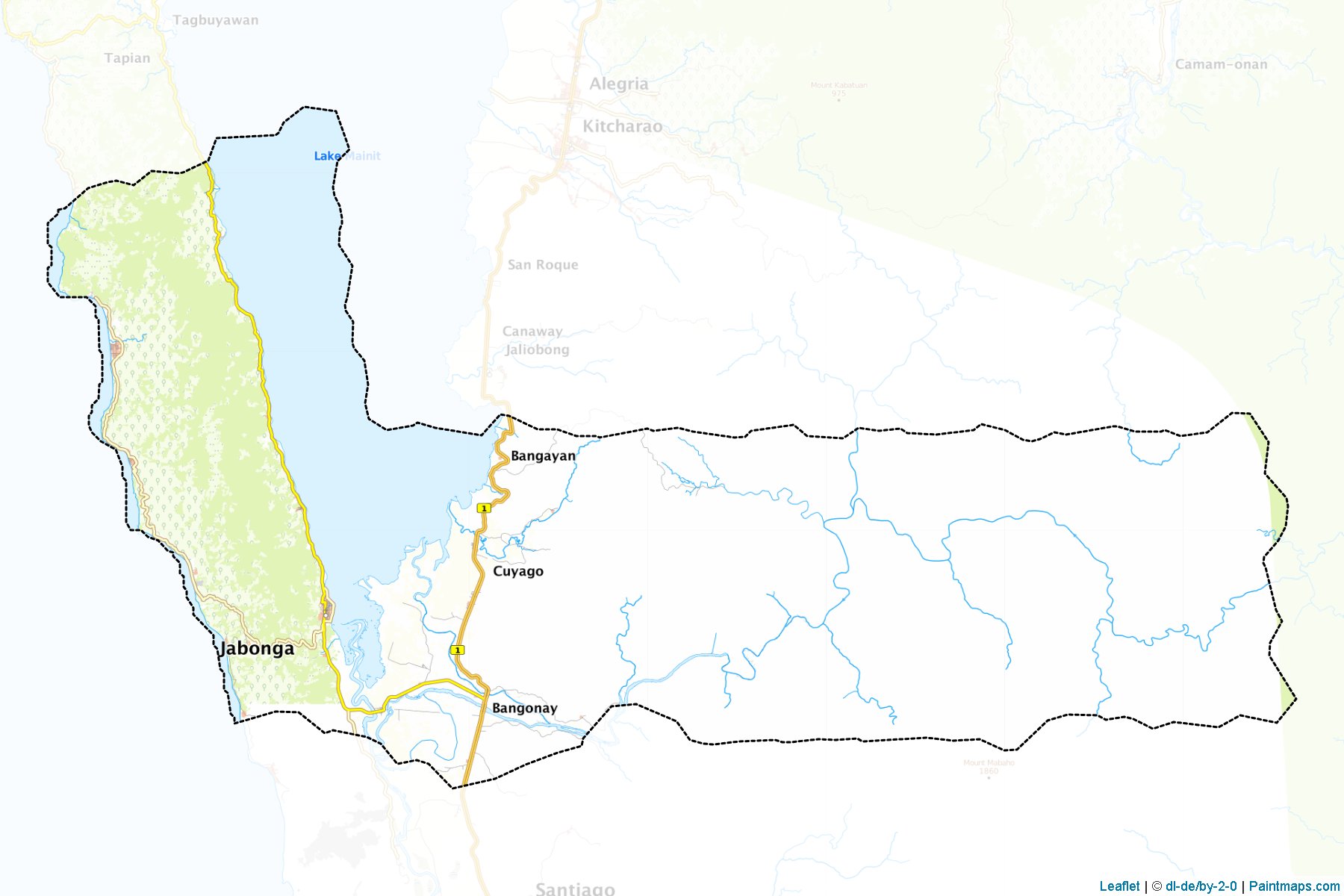 Muestras de recorte de mapas Jabongga (Agusan del Norte)-1