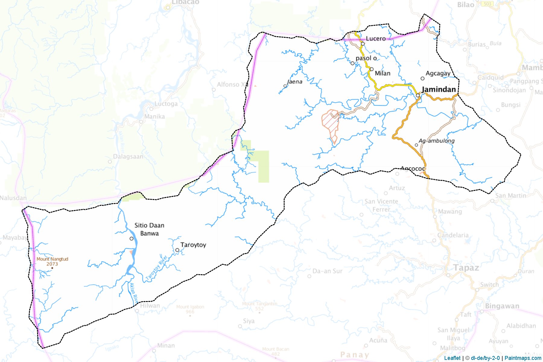 Muestras de recorte de mapas Jamindan (Capiz)-1