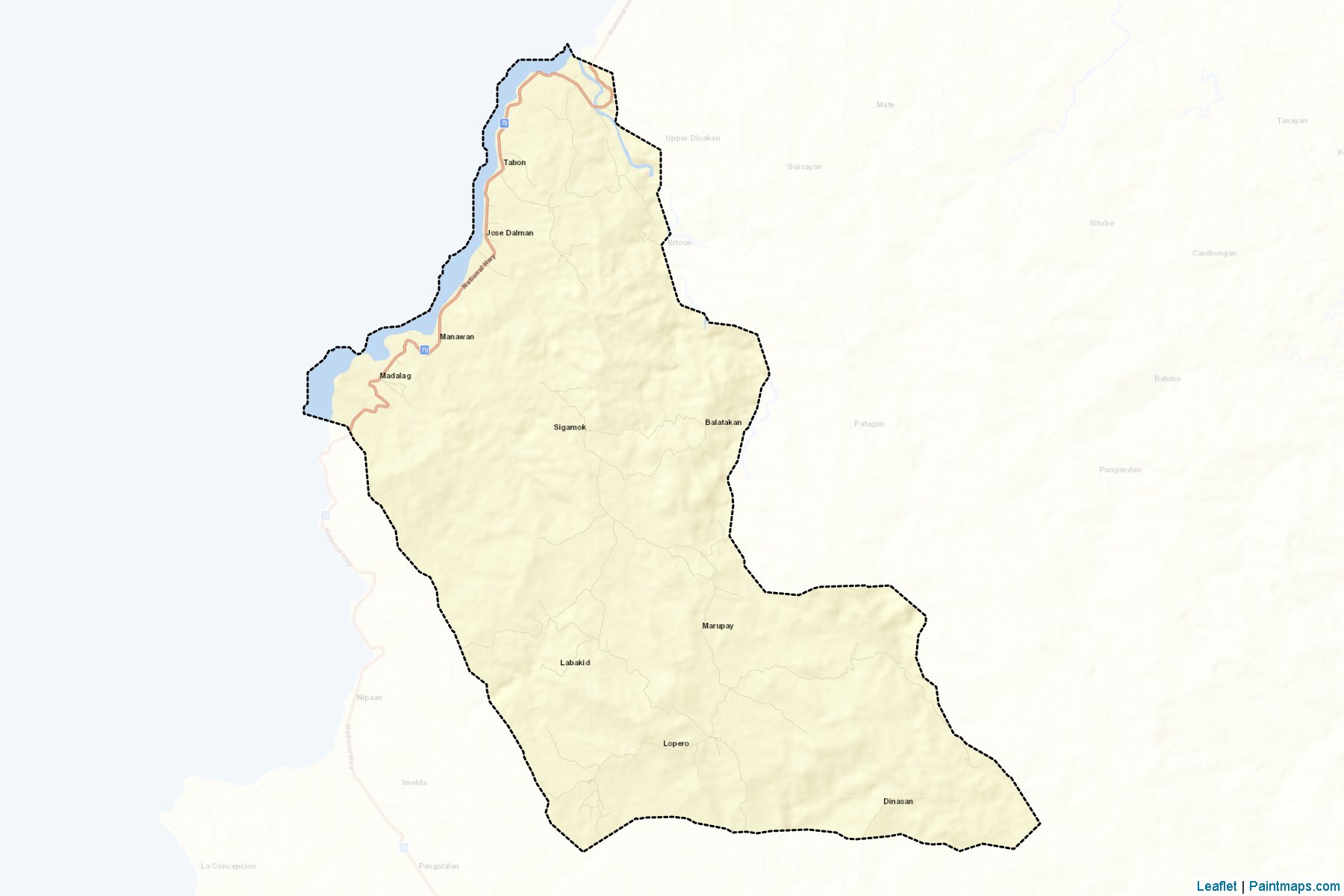 Muestras de recorte de mapas Jose Dalman (Zamboanga del Norte)-2