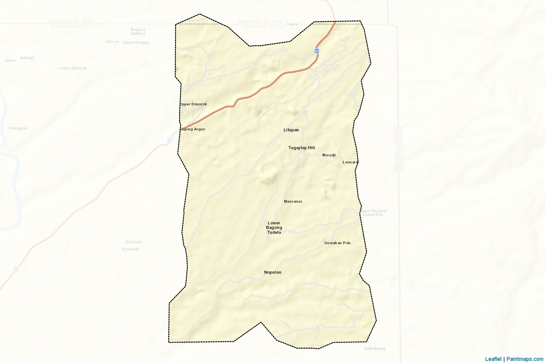 Muestras de recorte de mapas Josefina (Zamboanga del Sur)-2