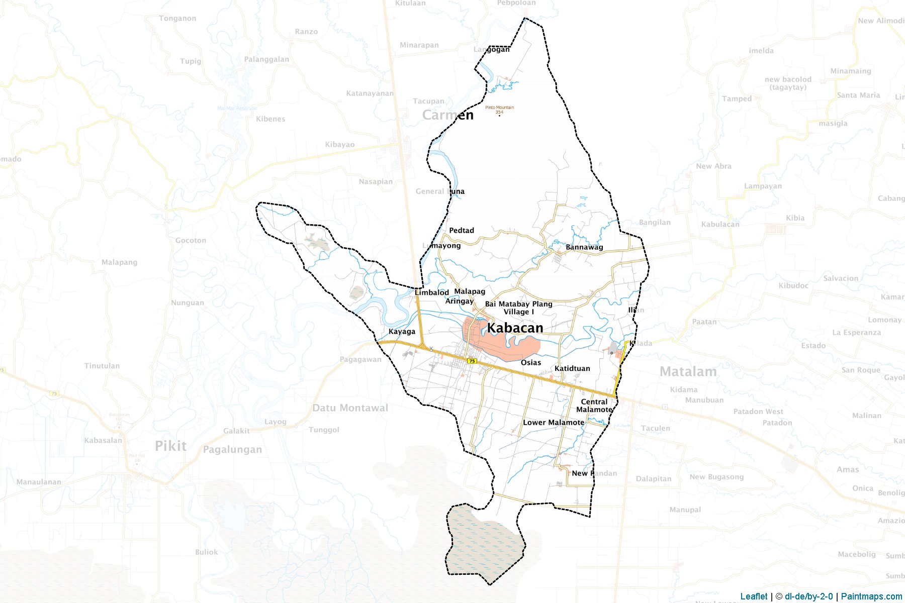 Muestras de recorte de mapas Kabacan (North Cotabato)-1