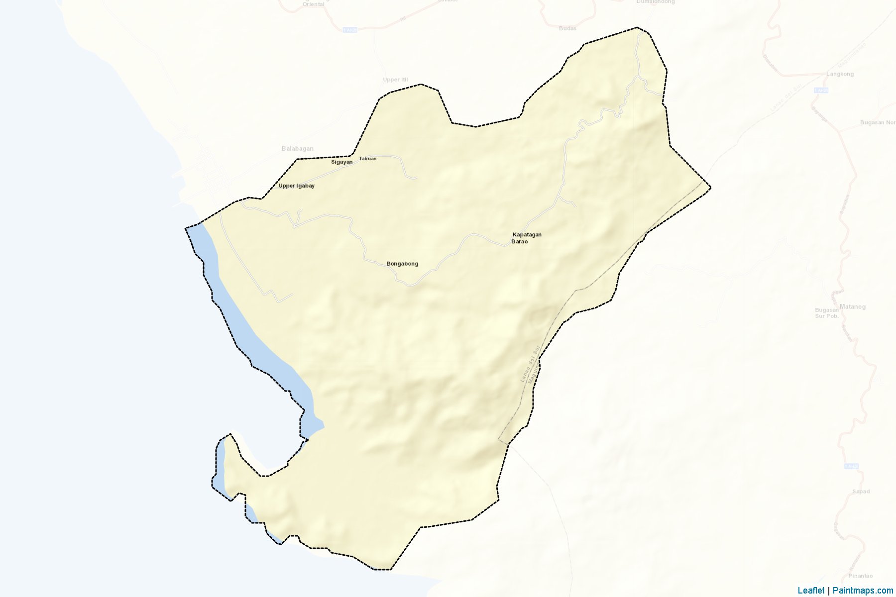 Muestras de recorte de mapas Kapatagan (Lanao del Sur)-2