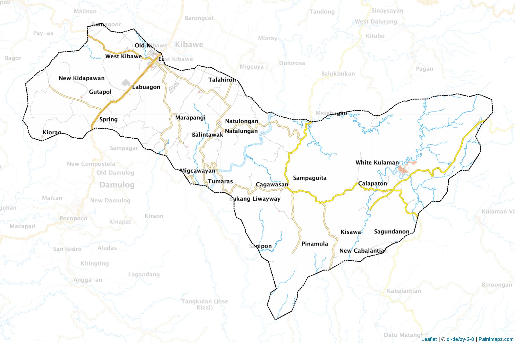 Make printable Kibawe maps with border masking (cropping) using leaflet ...