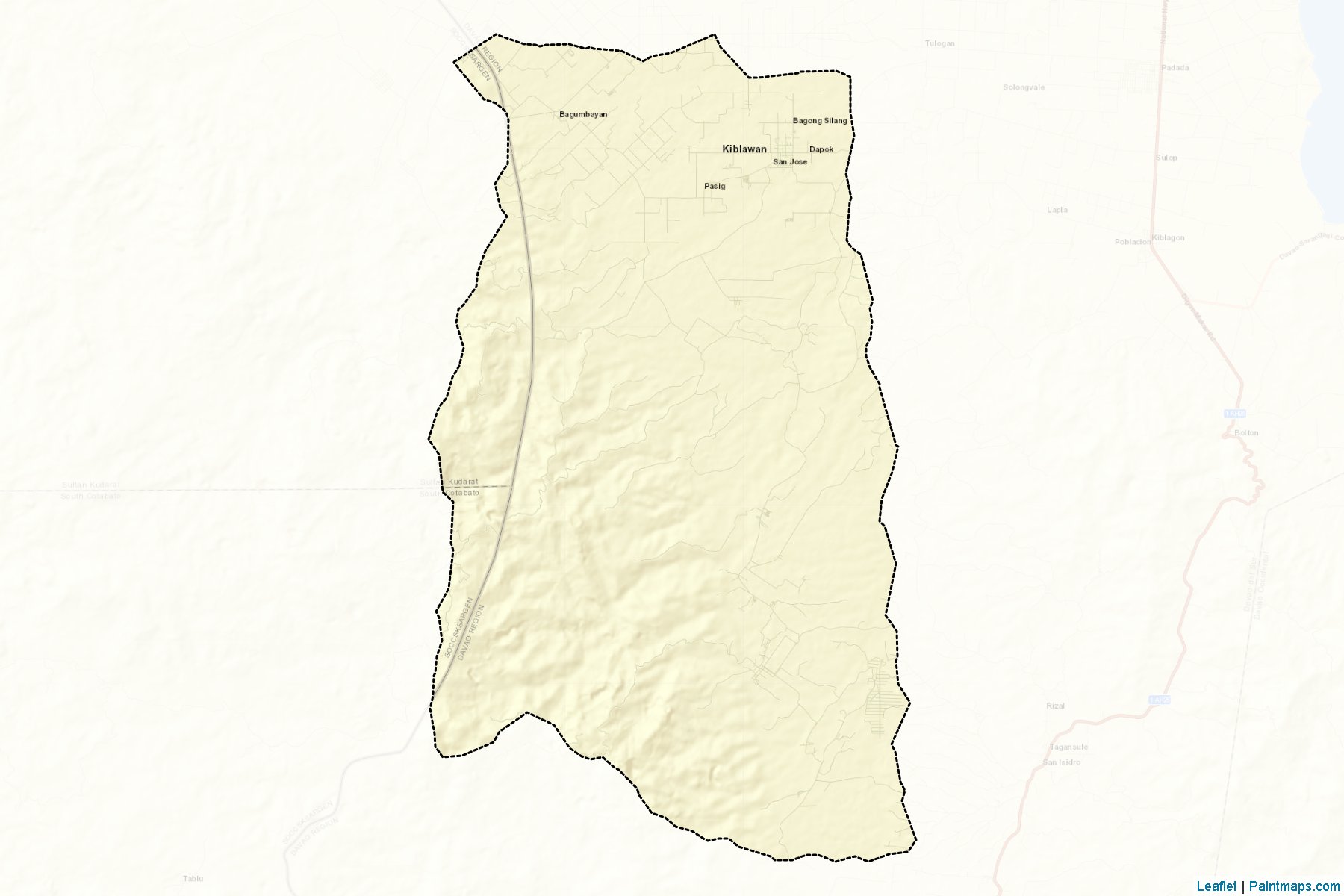 Muestras de recorte de mapas Kiblawan (Davao del Sur)-2