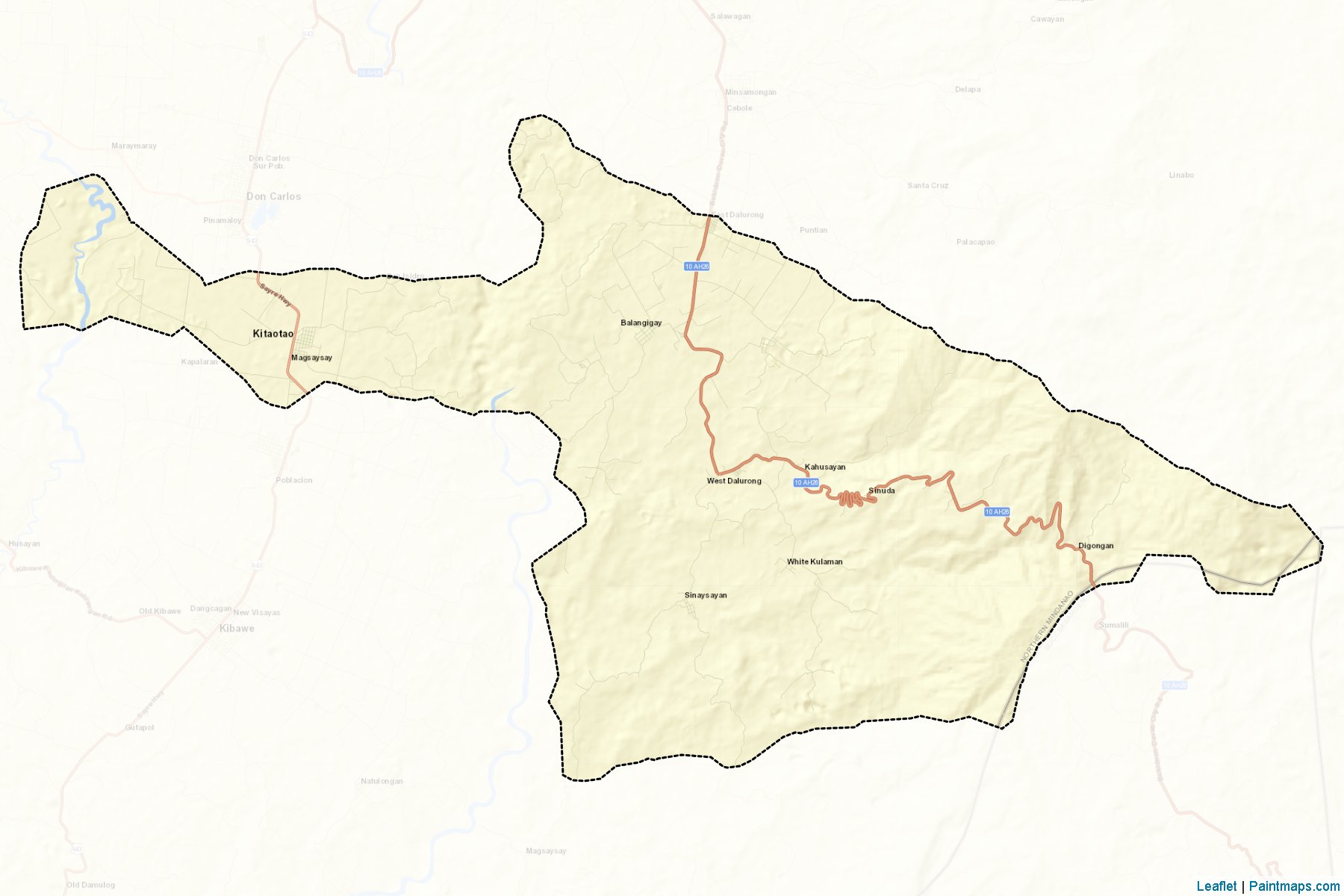 Muestras de recorte de mapas Kitaotao (Bukidnon)-2