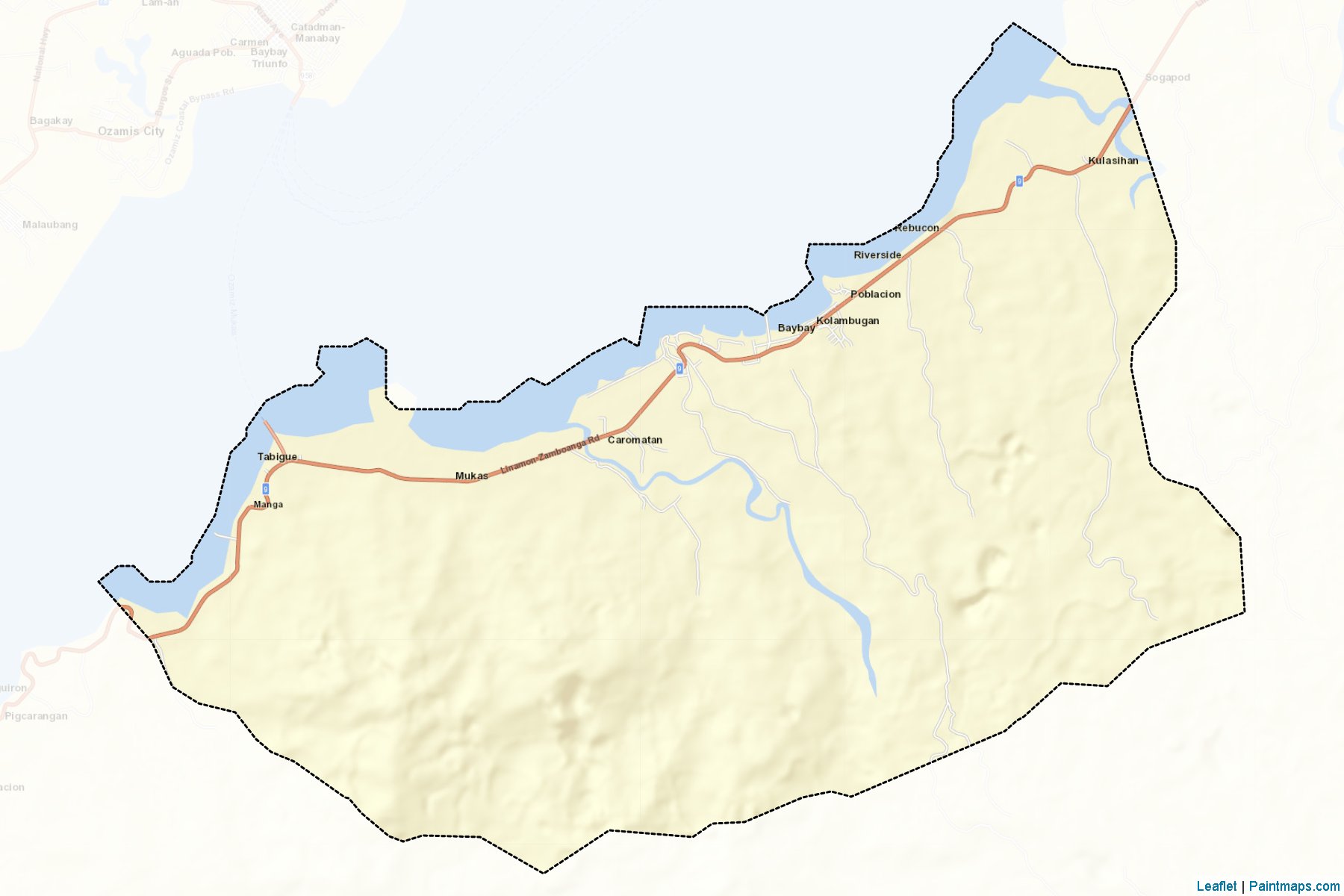 Muestras de recorte de mapas Kolambugan (Lanao del Norte)-2