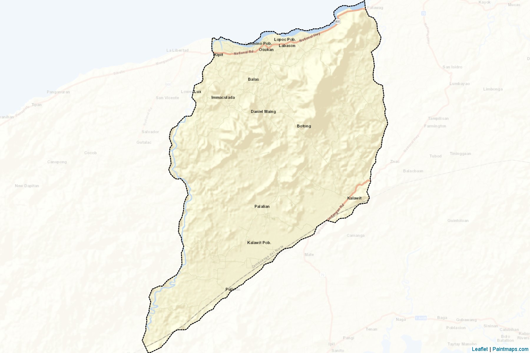 Muestras de recorte de mapas Labason (Zamboanga del Norte)-2