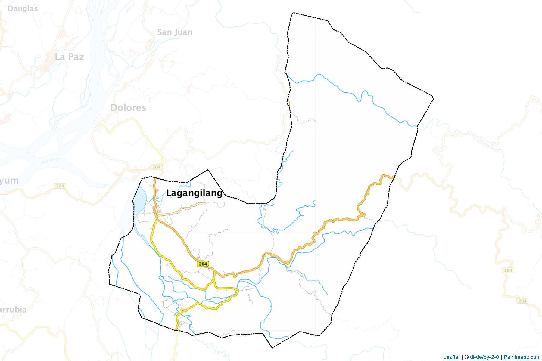 Muestras de recorte de mapas Lagangilang (Abra)-1