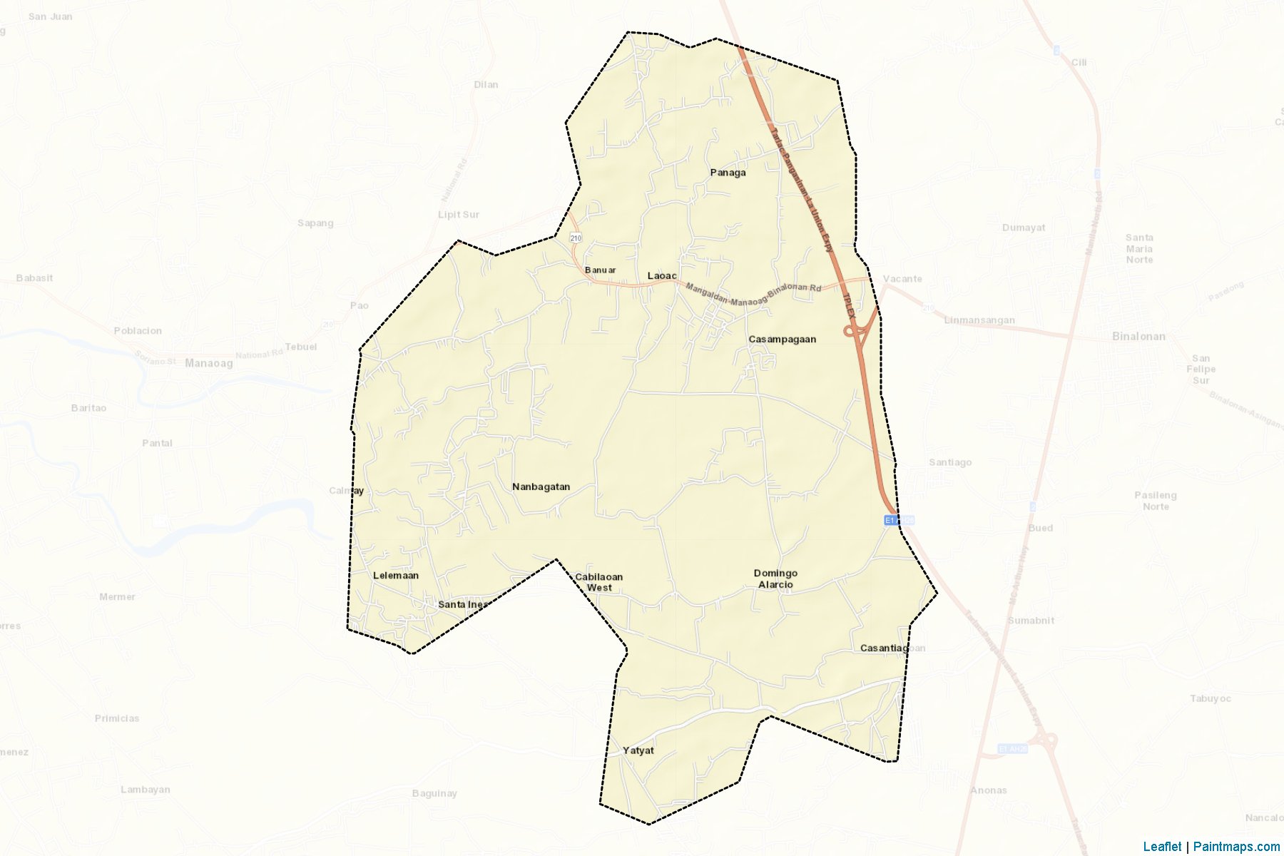 Muestras de recorte de mapas Laoac (Pangasinan)-2