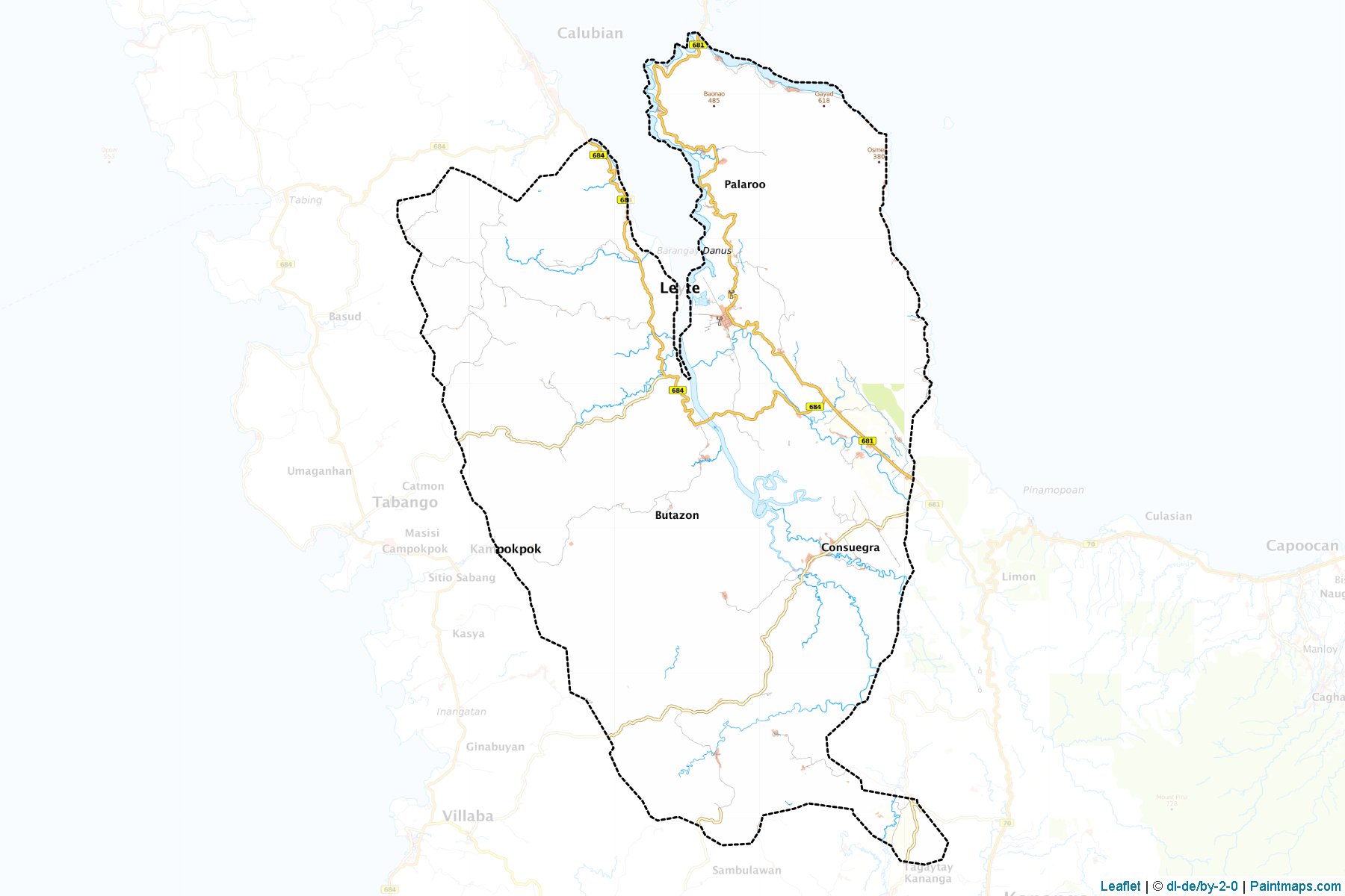 Muestras de recorte de mapas Leyte (Leyte)-1