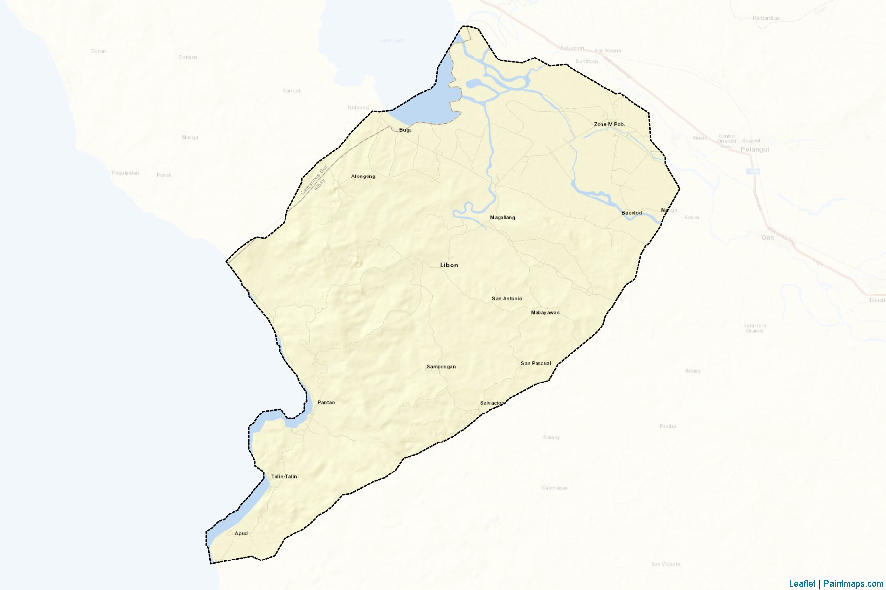 Muestras de recorte de mapas Libon (Albay)-2