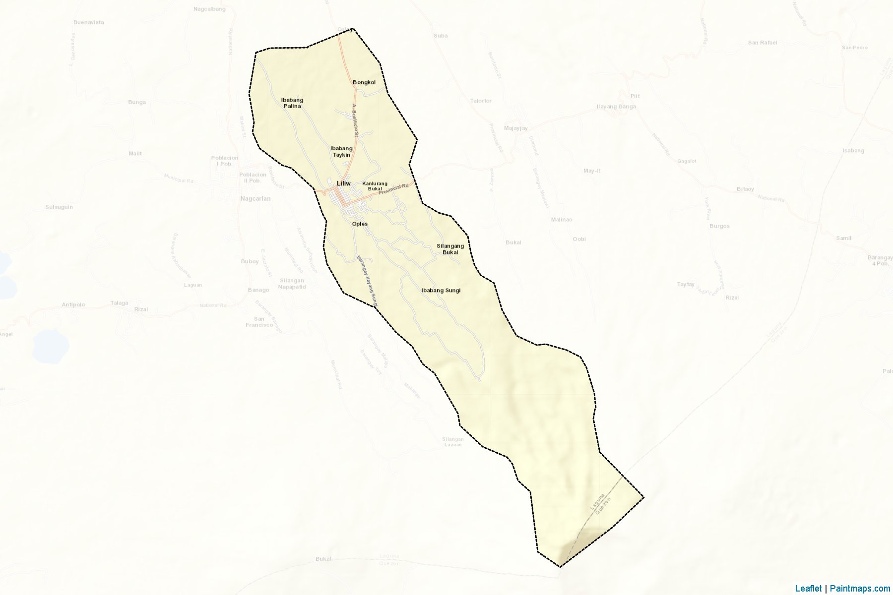 Muestras de recorte de mapas Liliw (Laguna)-2