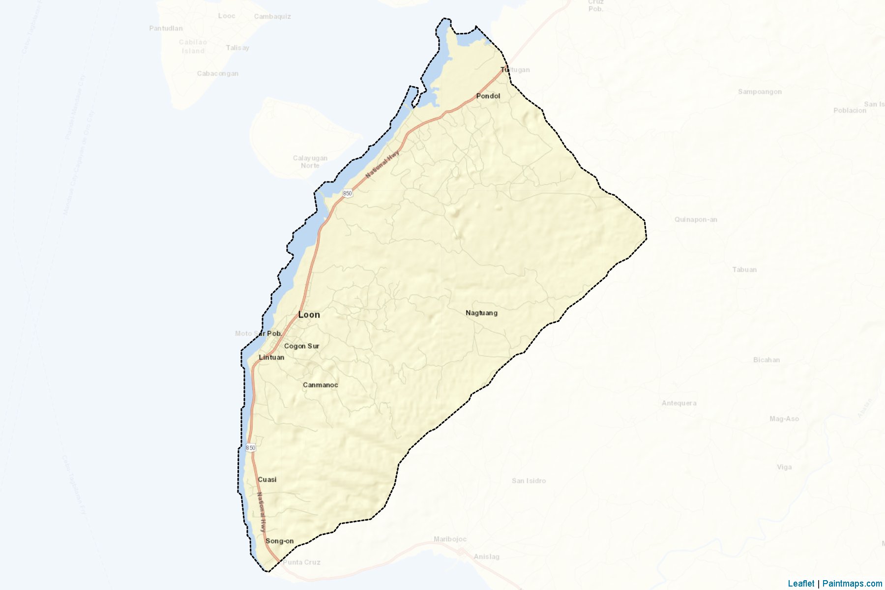 Muestras de recorte de mapas Loon (Bohol)-2