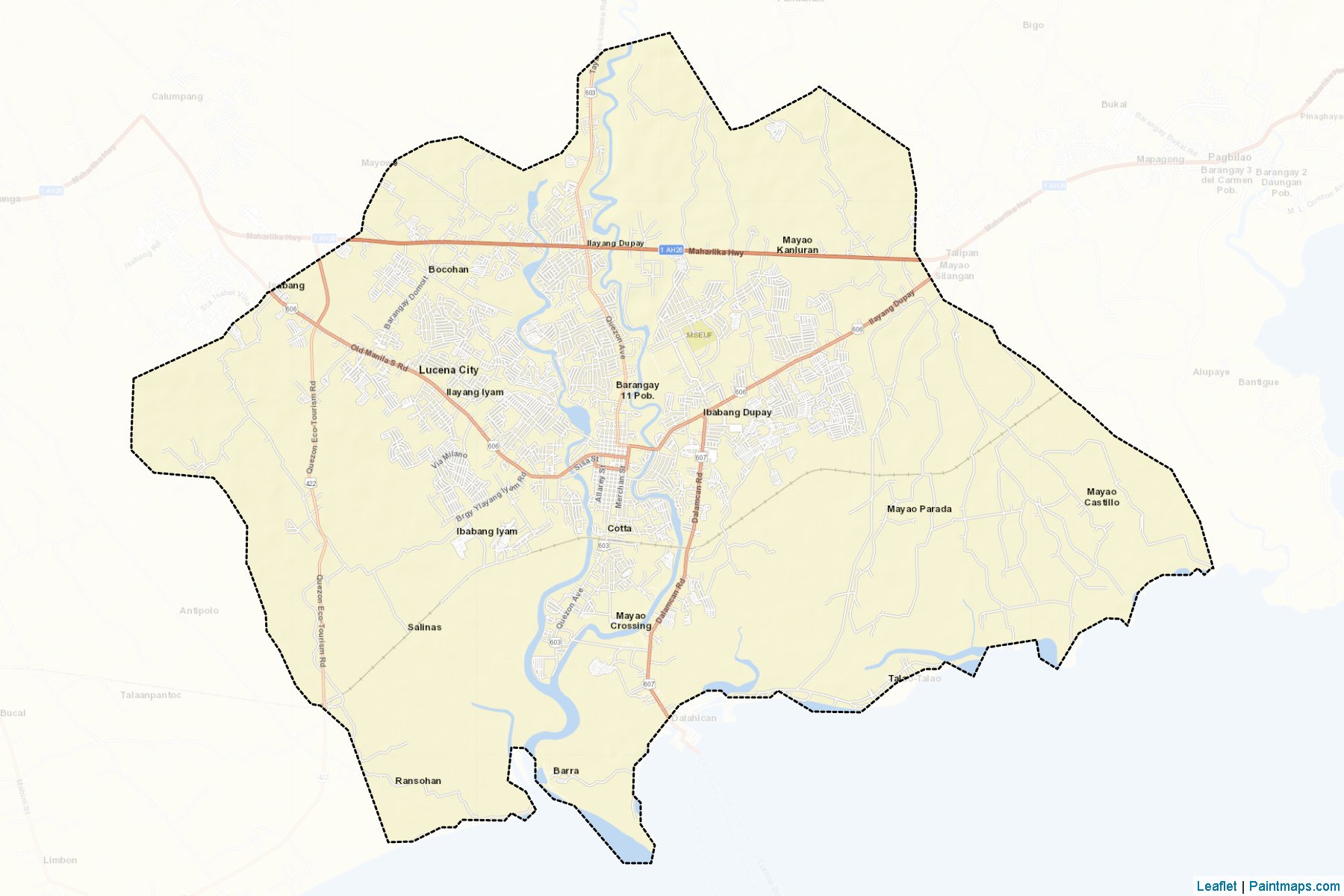 Lucena City (Calabarzon) Map Cropping Samples-2