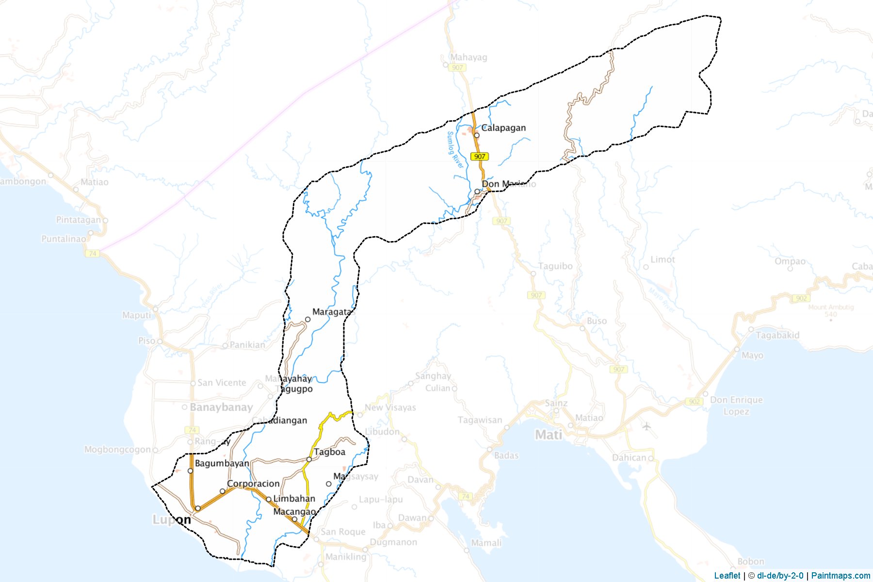 Muestras de recorte de mapas Lupon (Davao Oriental)-1