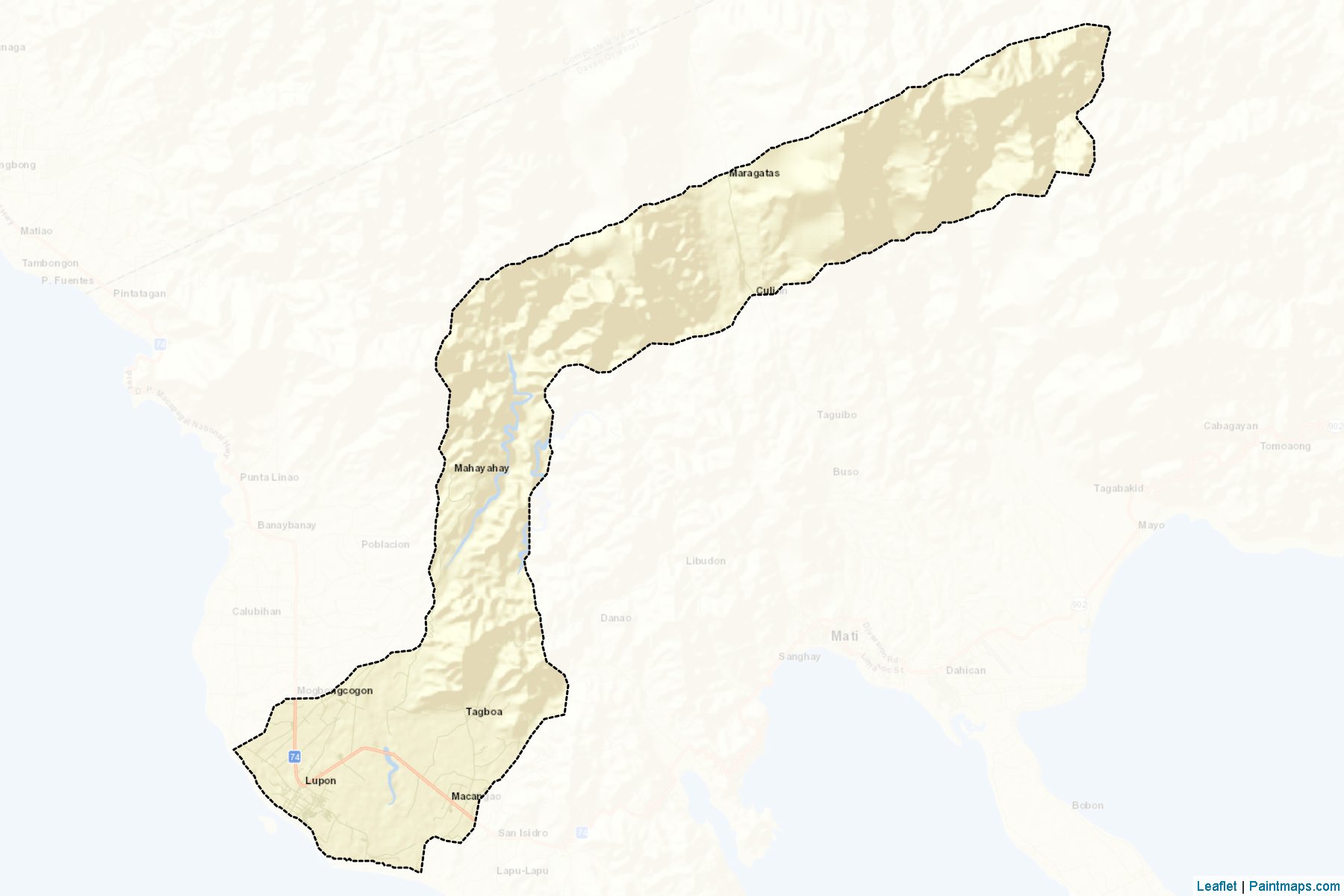 Muestras de recorte de mapas Lupon (Davao Oriental)-2