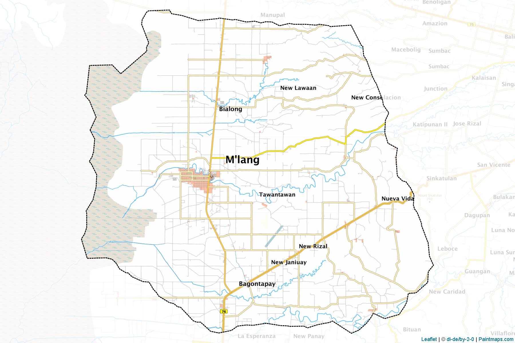 Muestras de recorte de mapas M'lang (North Cotabato)-1