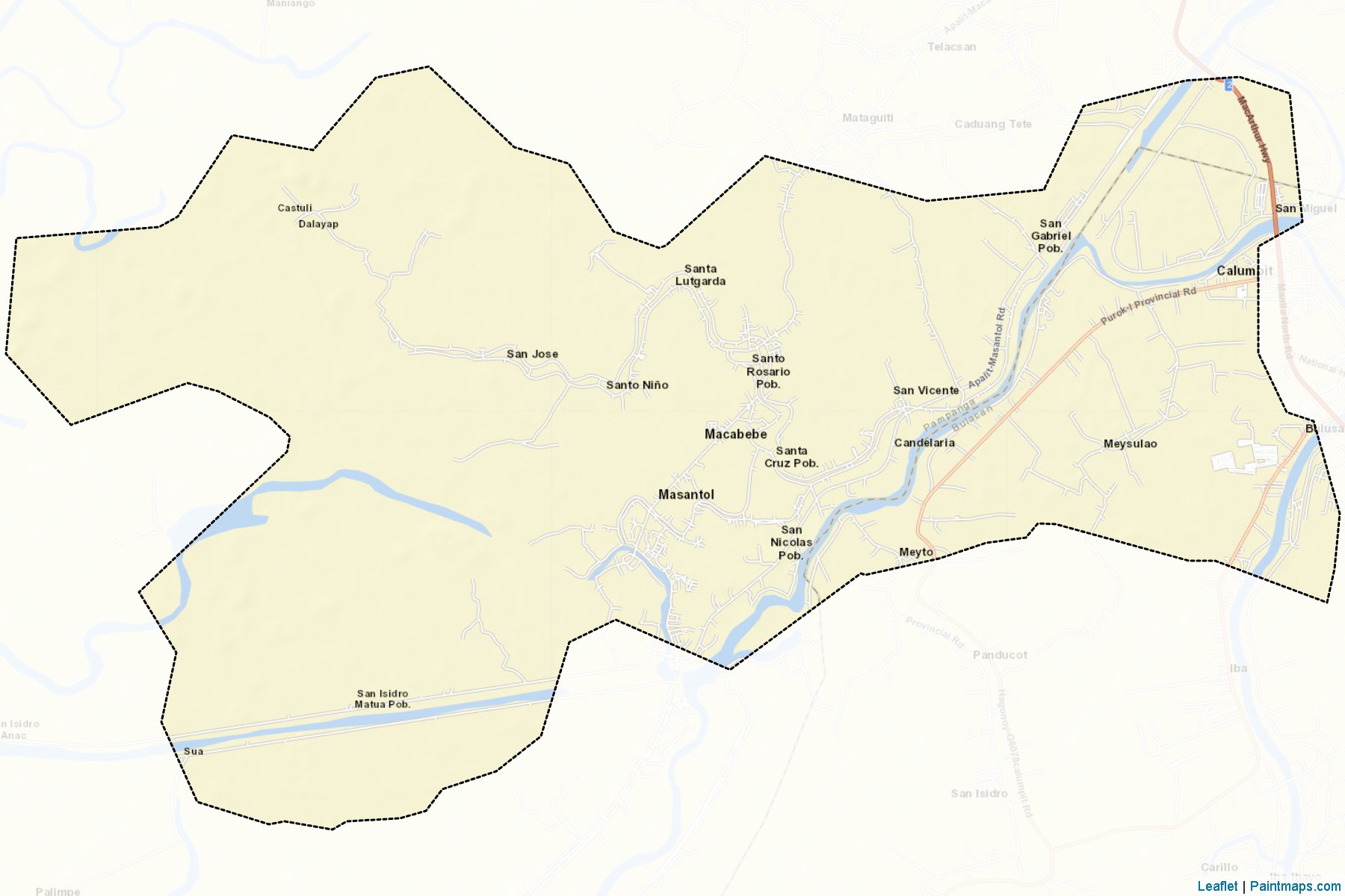 Macabebe (Pampanga) Haritası Örnekleri-2