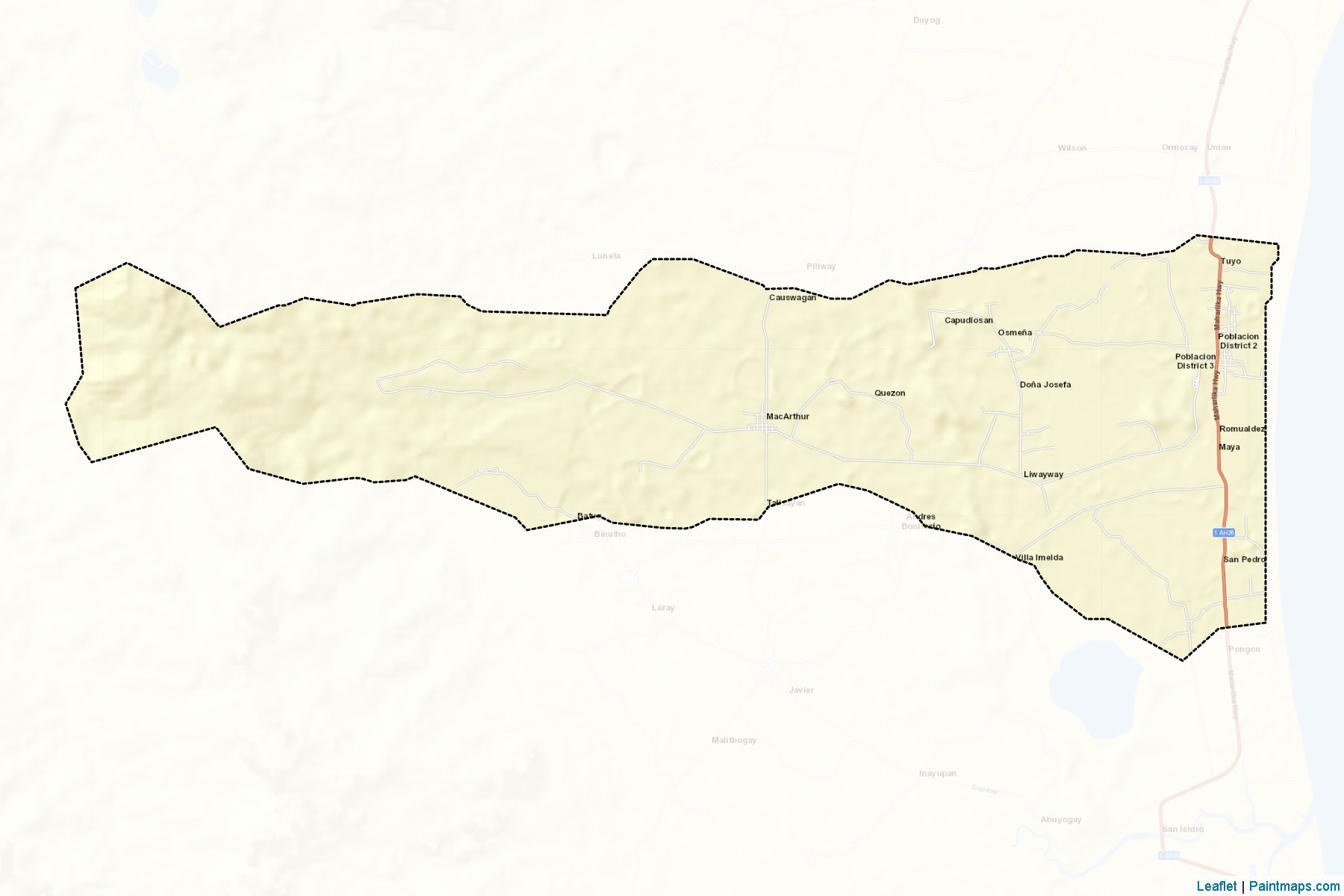 Macarthur (Leyte) Haritası Örnekleri-2