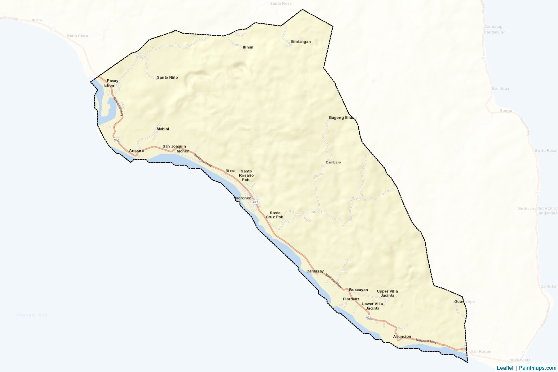 Muestras de recorte de mapas Macrohon (Southern Leyte)-2