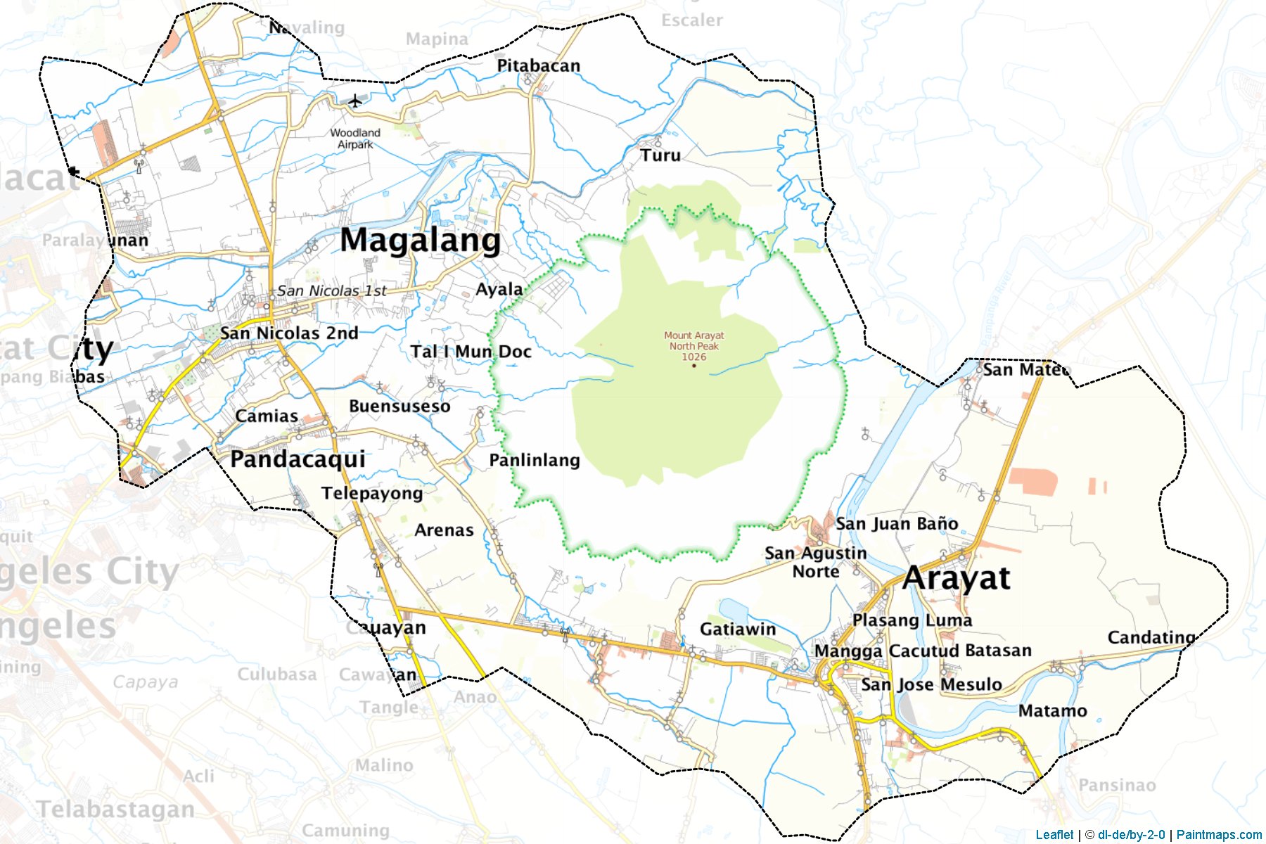 Muestras de recorte de mapas Magalang (Pampanga)-1