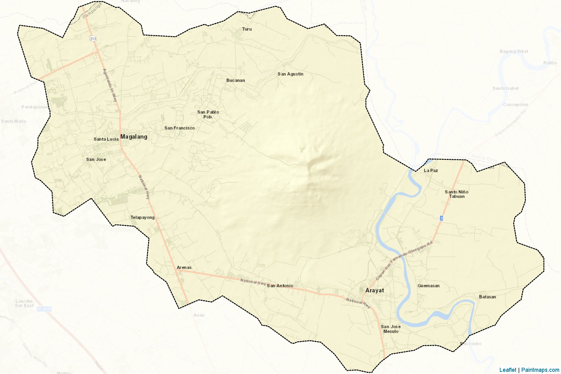 Muestras de recorte de mapas Magalang (Pampanga)-2