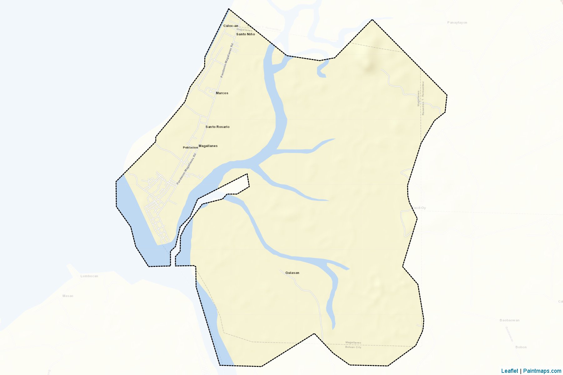 Muestras de recorte de mapas Magallanes (Agusan del Norte)-2