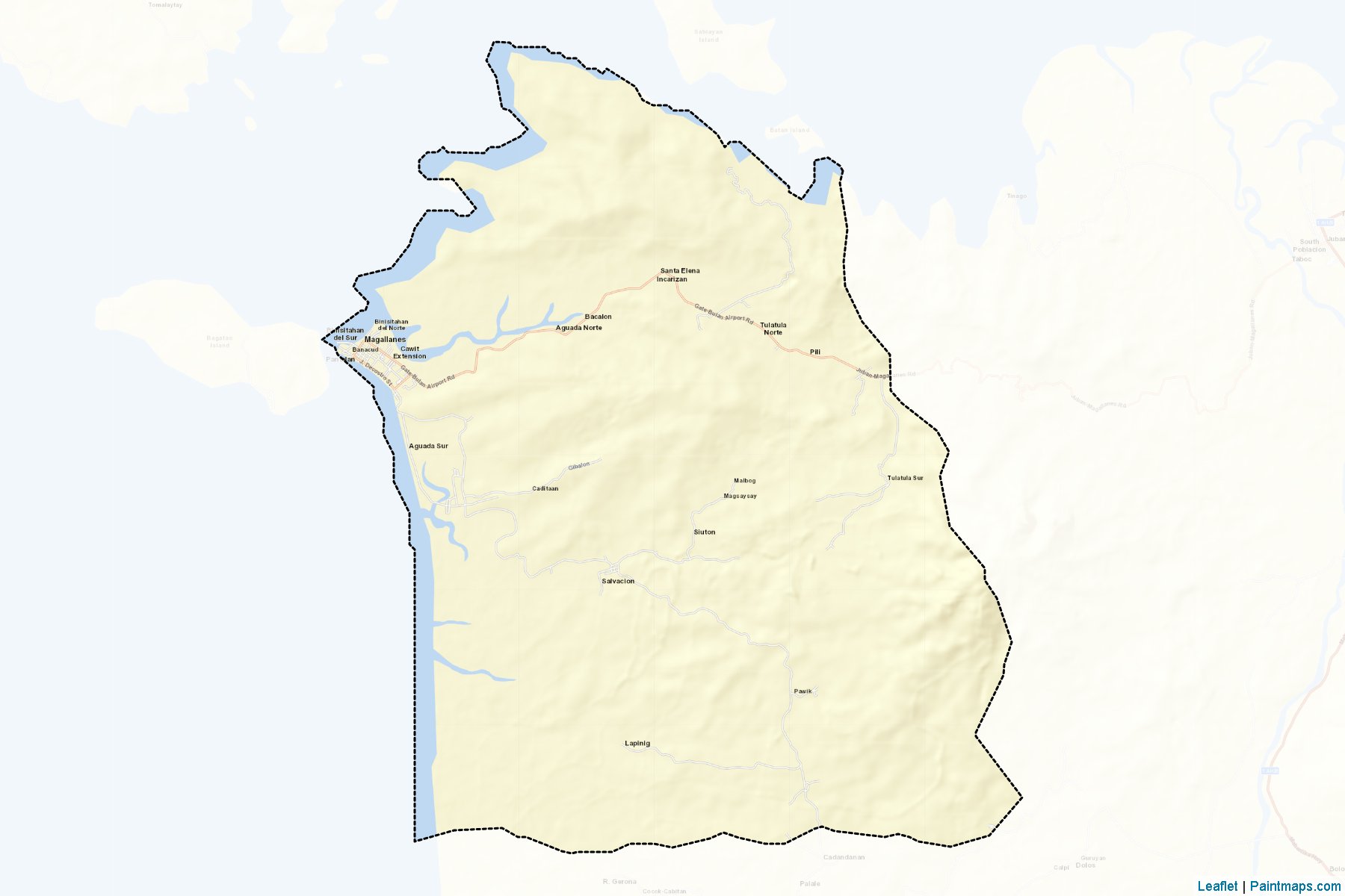 Muestras de recorte de mapas Magallanes (Sorsogon)-2