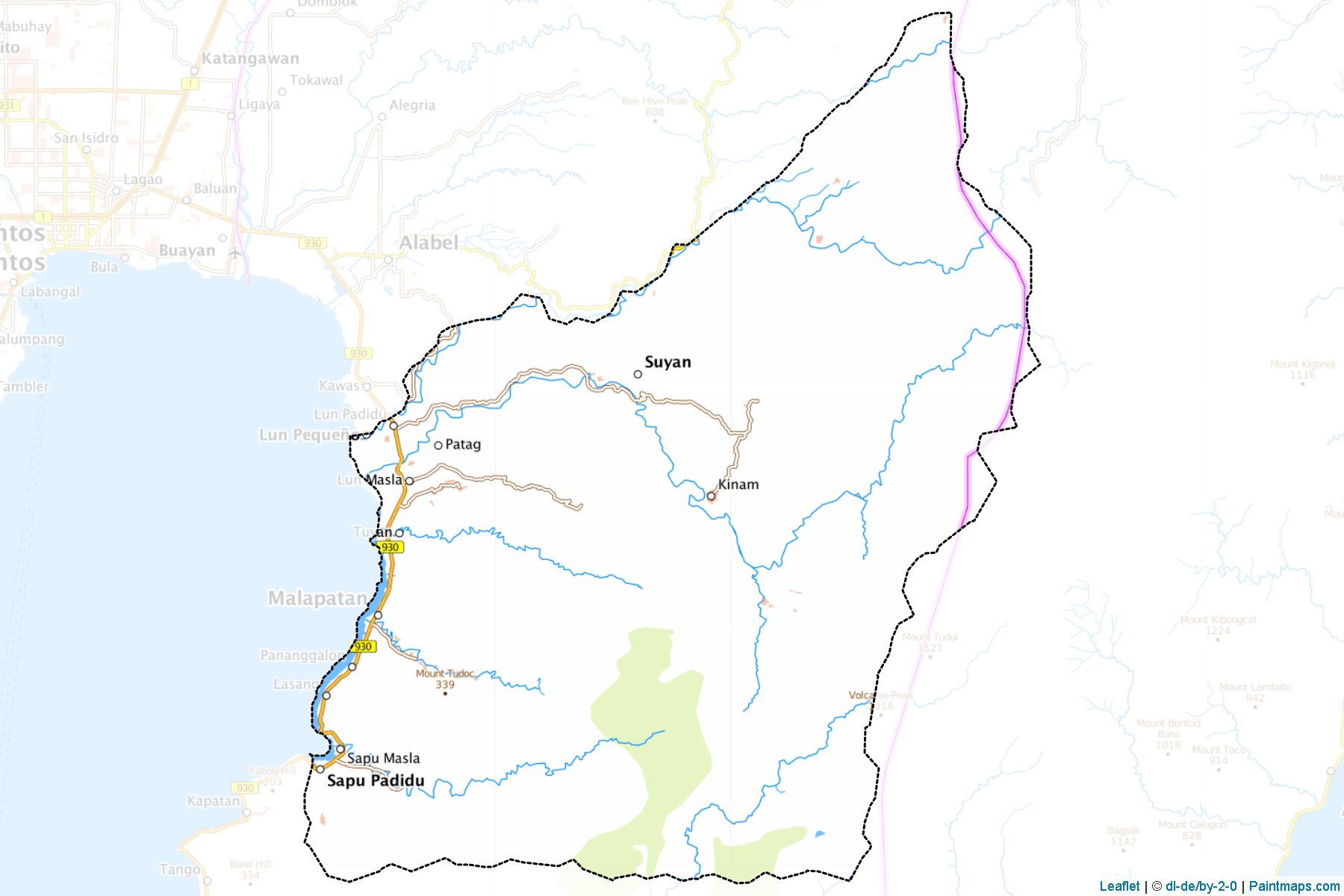 Muestras de recorte de mapas Malapatan (Sarangani)-1