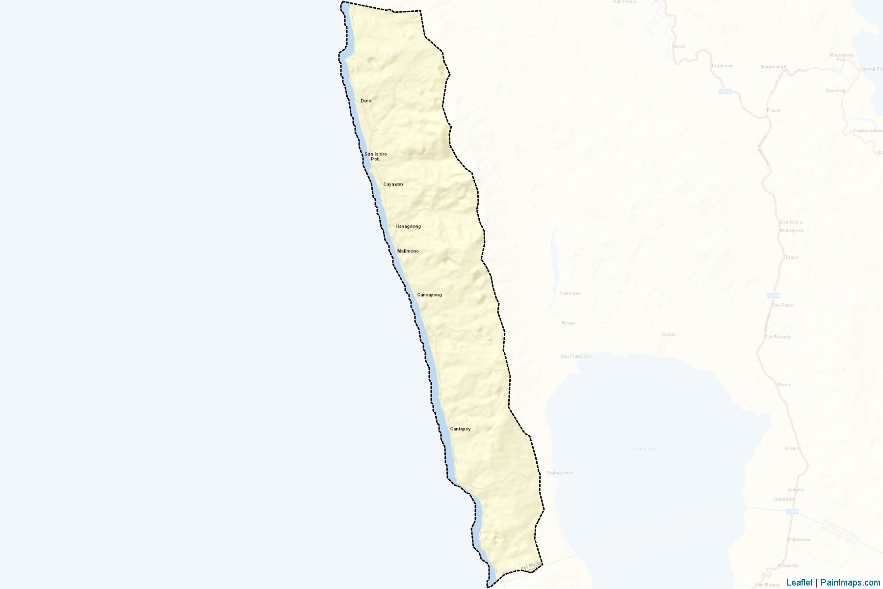 Muestras de recorte de mapas Malimono (Surigao del Norte)-2