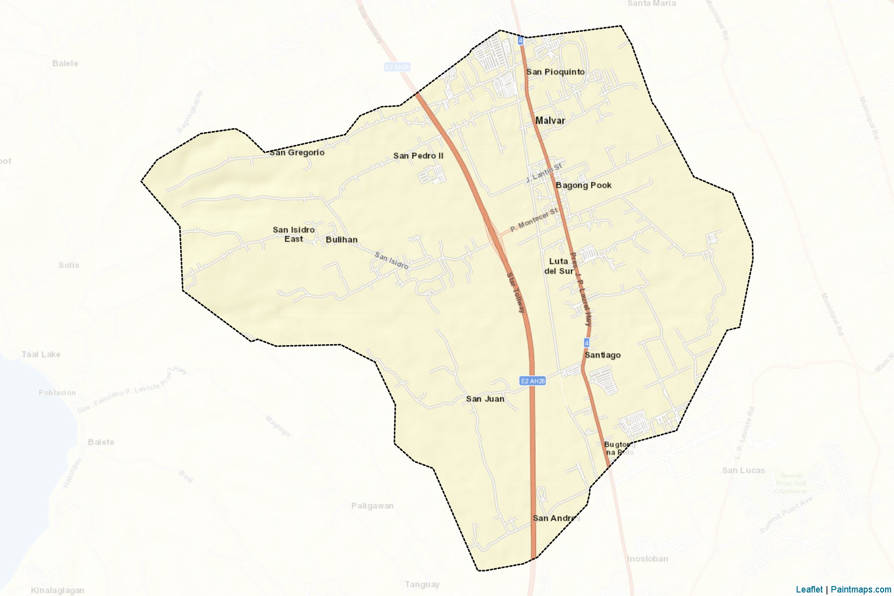 Muestras de recorte de mapas Malvar (Batangas)-2