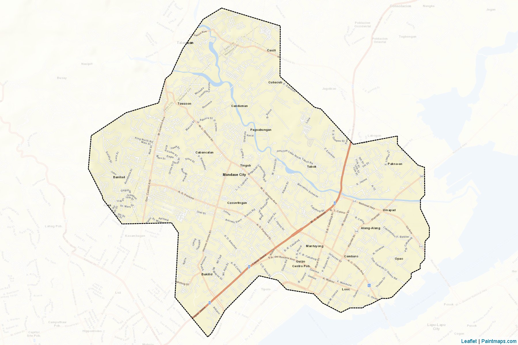 Mandaue City (Central Visayas) Map Cropping Samples-2