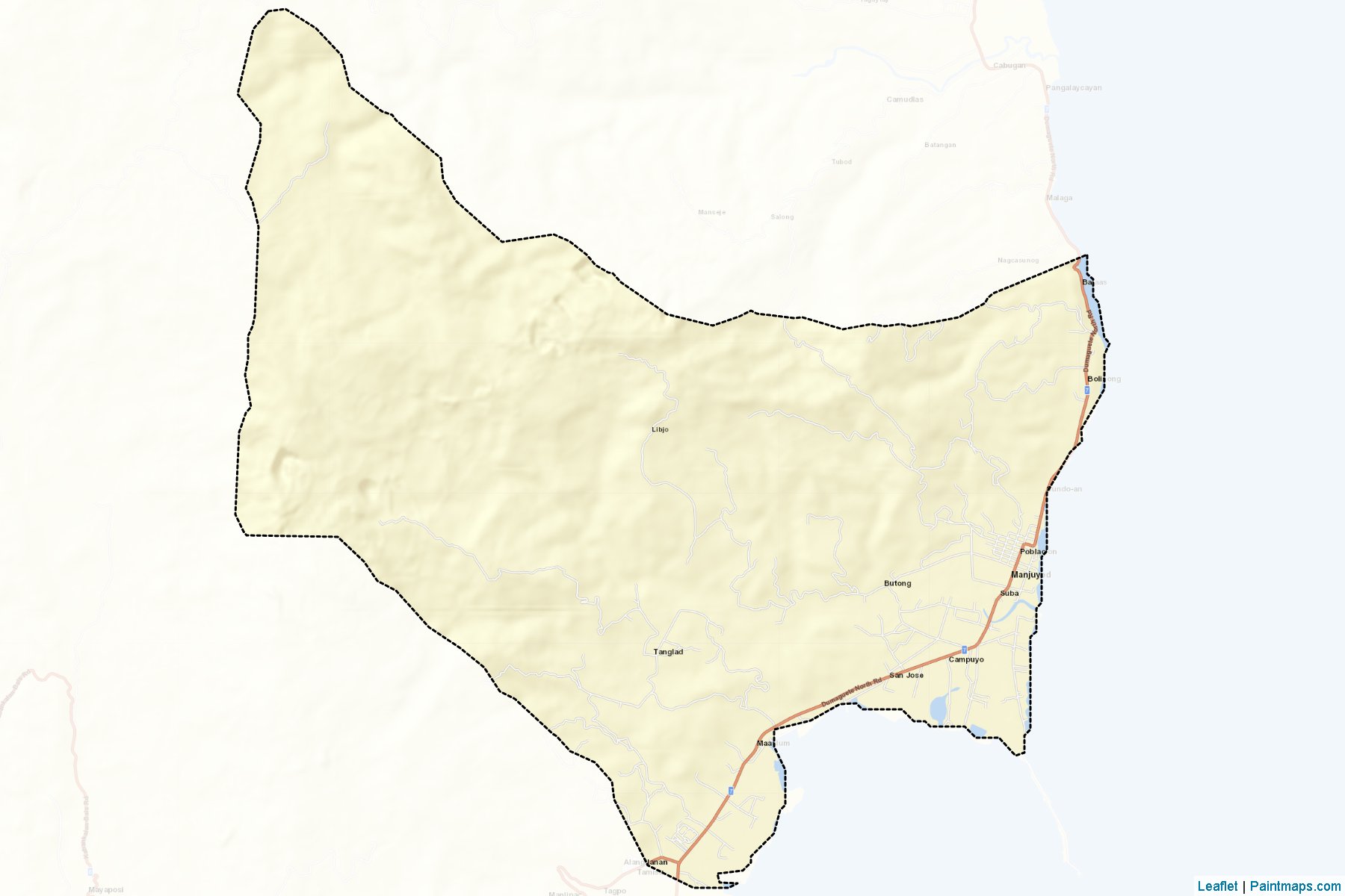 Muestras de recorte de mapas Manjuyod (Negros Oriental)-2