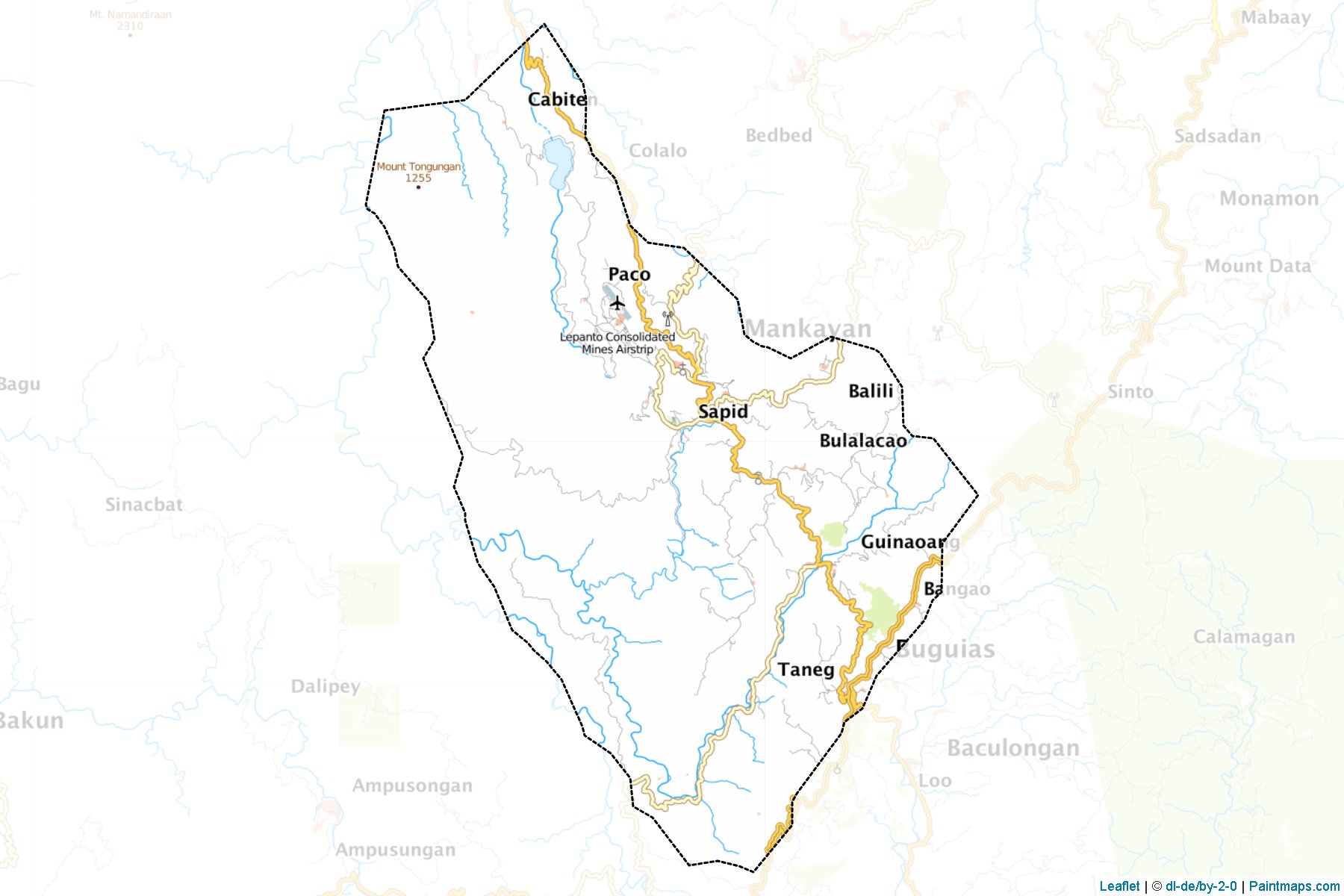 Muestras de recorte de mapas Mankayan (Banguet)-1