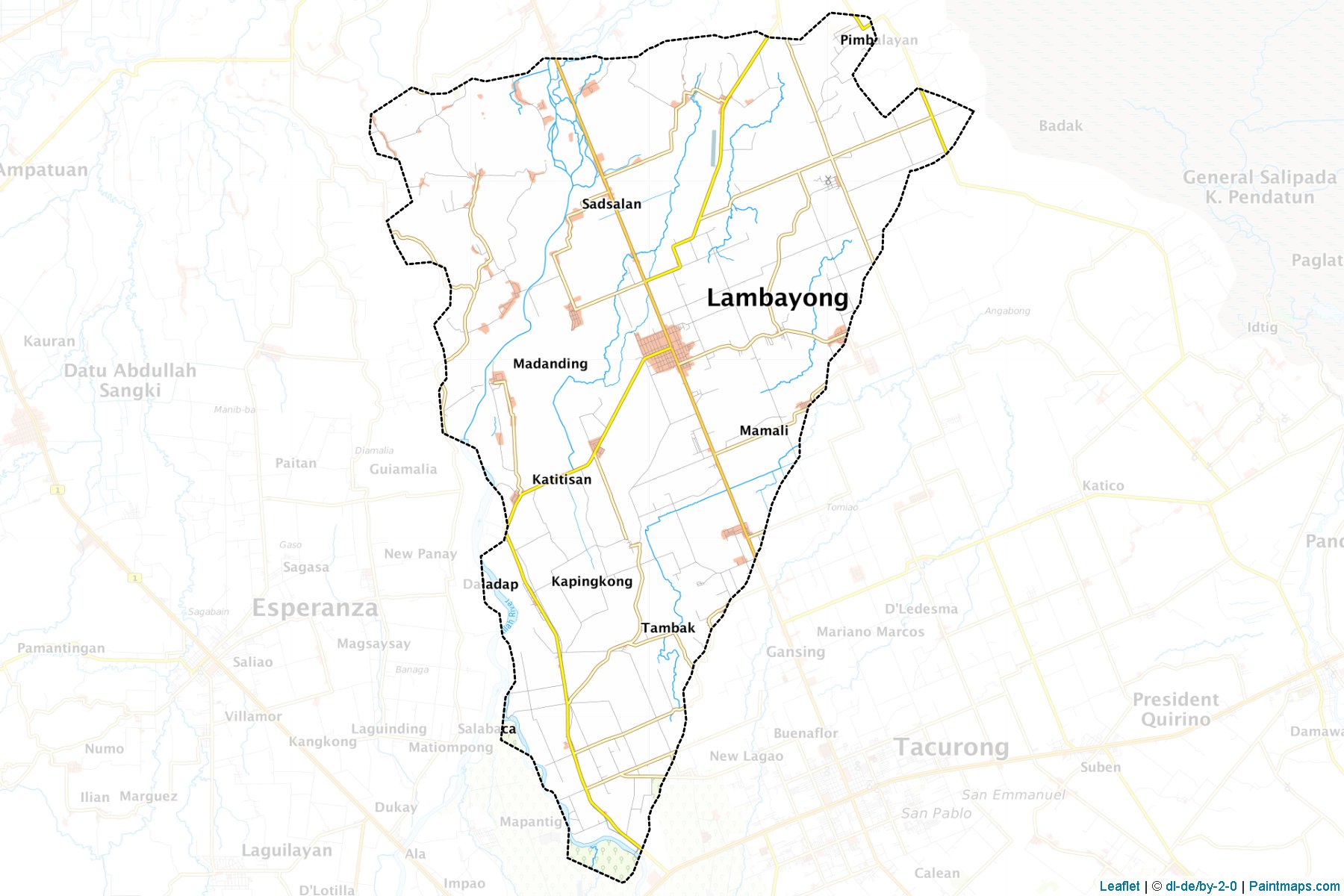 Mariano Marcos (lambayong (Sultan Kudarat) Map Cropping Samples-1